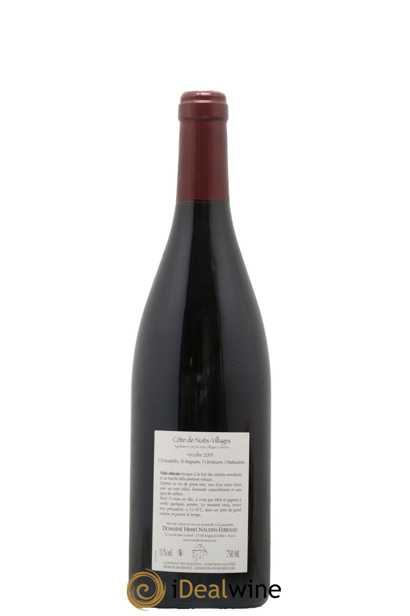 Côte de Nuits-Villages Viola Odorata Naudin-Ferrand (Domaine) 2019 - Lot of 1 bottle - 1