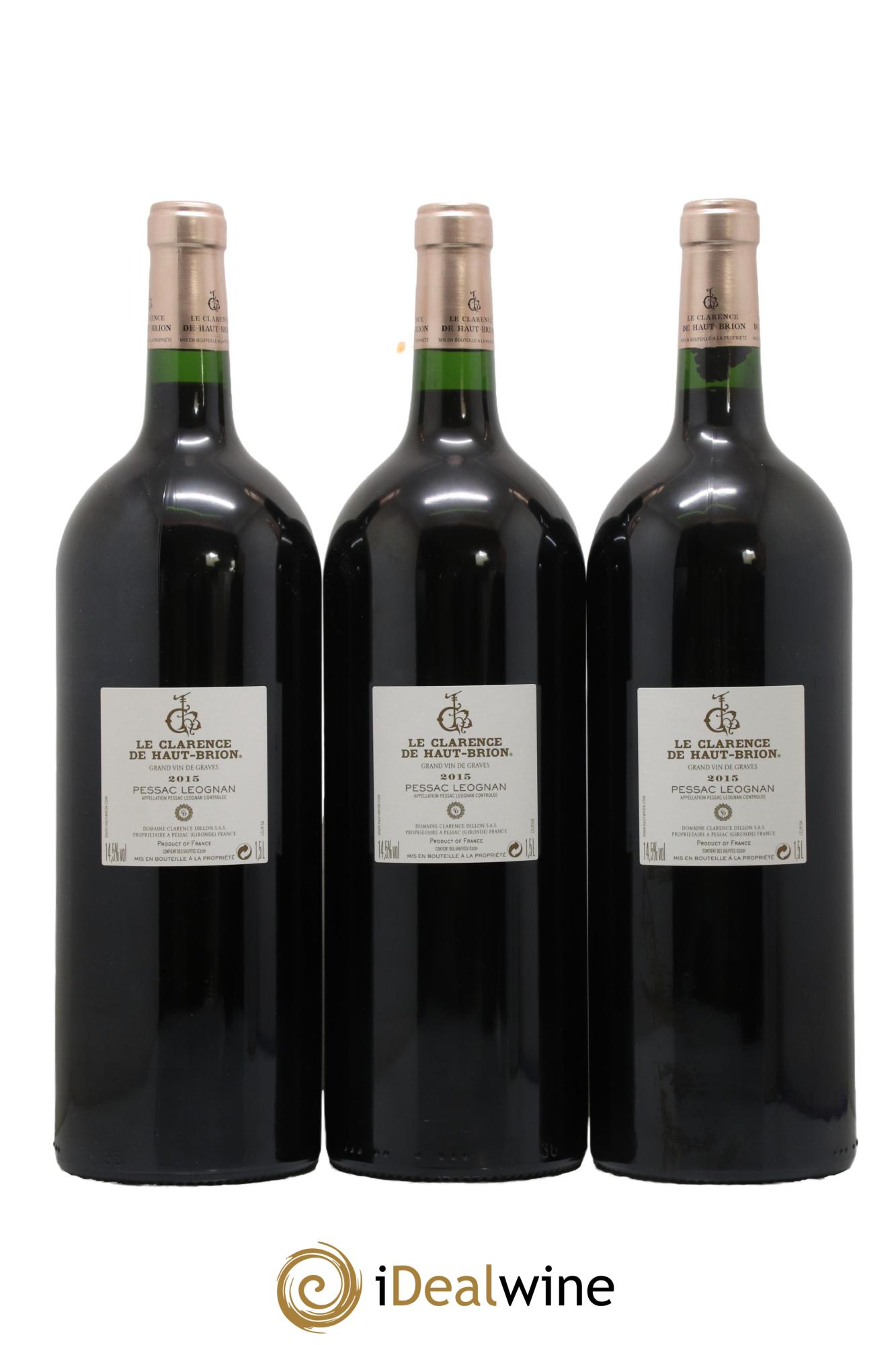 Clarence (Bahans) de Haut-Brion Second Vin  2015 - Lot of 3 magnums - 1