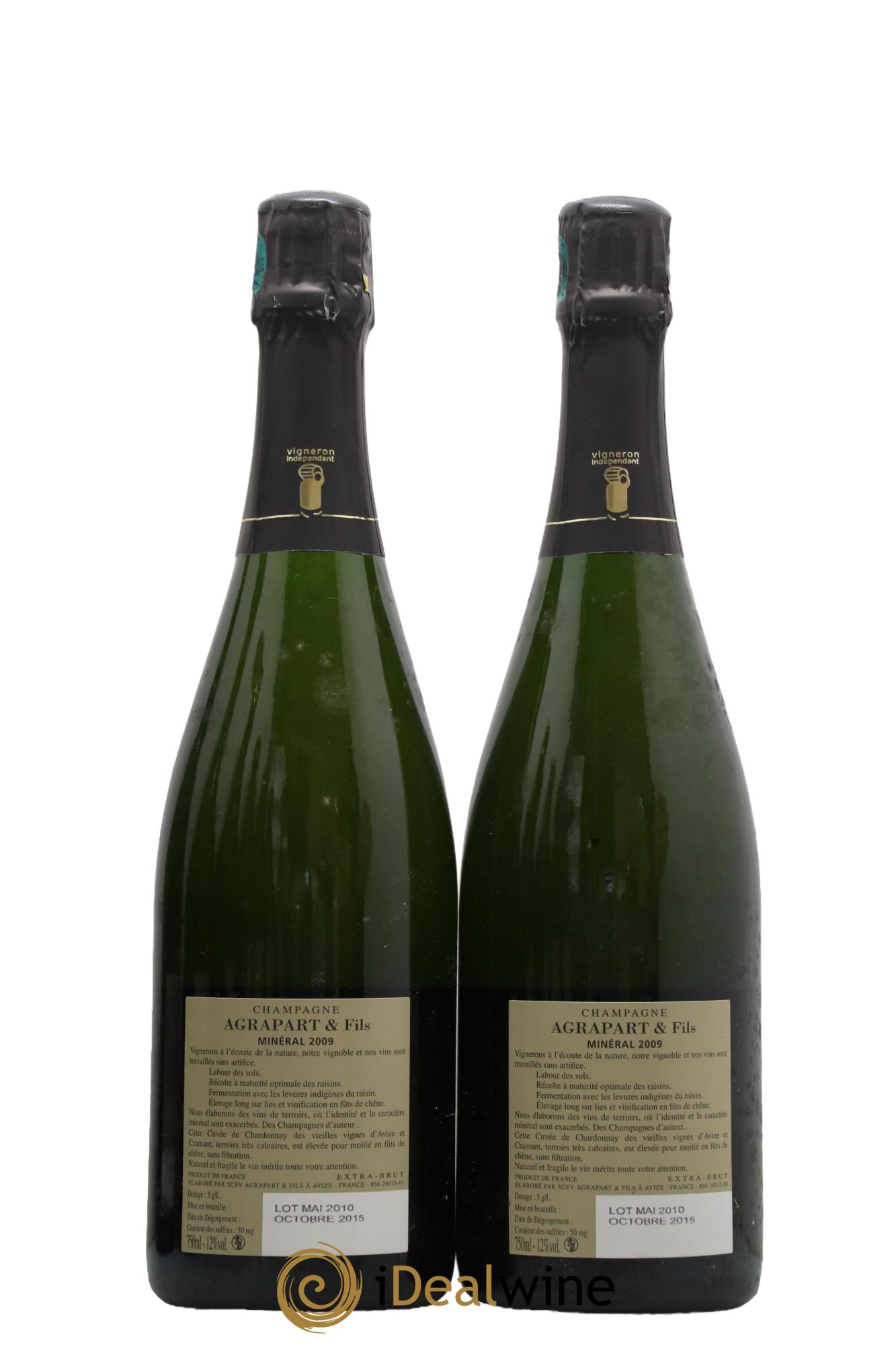 Minéral Extra-Brut Blanc de blancs Agrapart & Fils 2009 - Lot of 2 bottles - 1