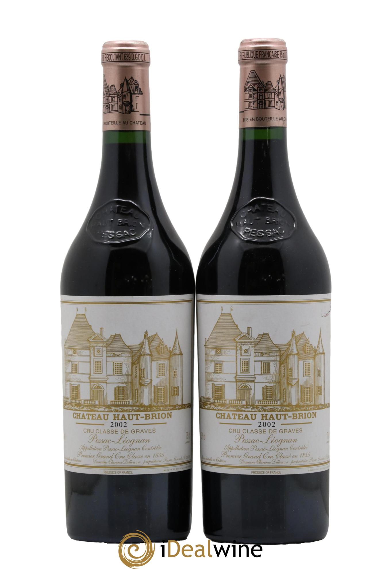 Château Haut Brion 1er Grand Cru Classé 2002 - Lot of 2 bottles - 0