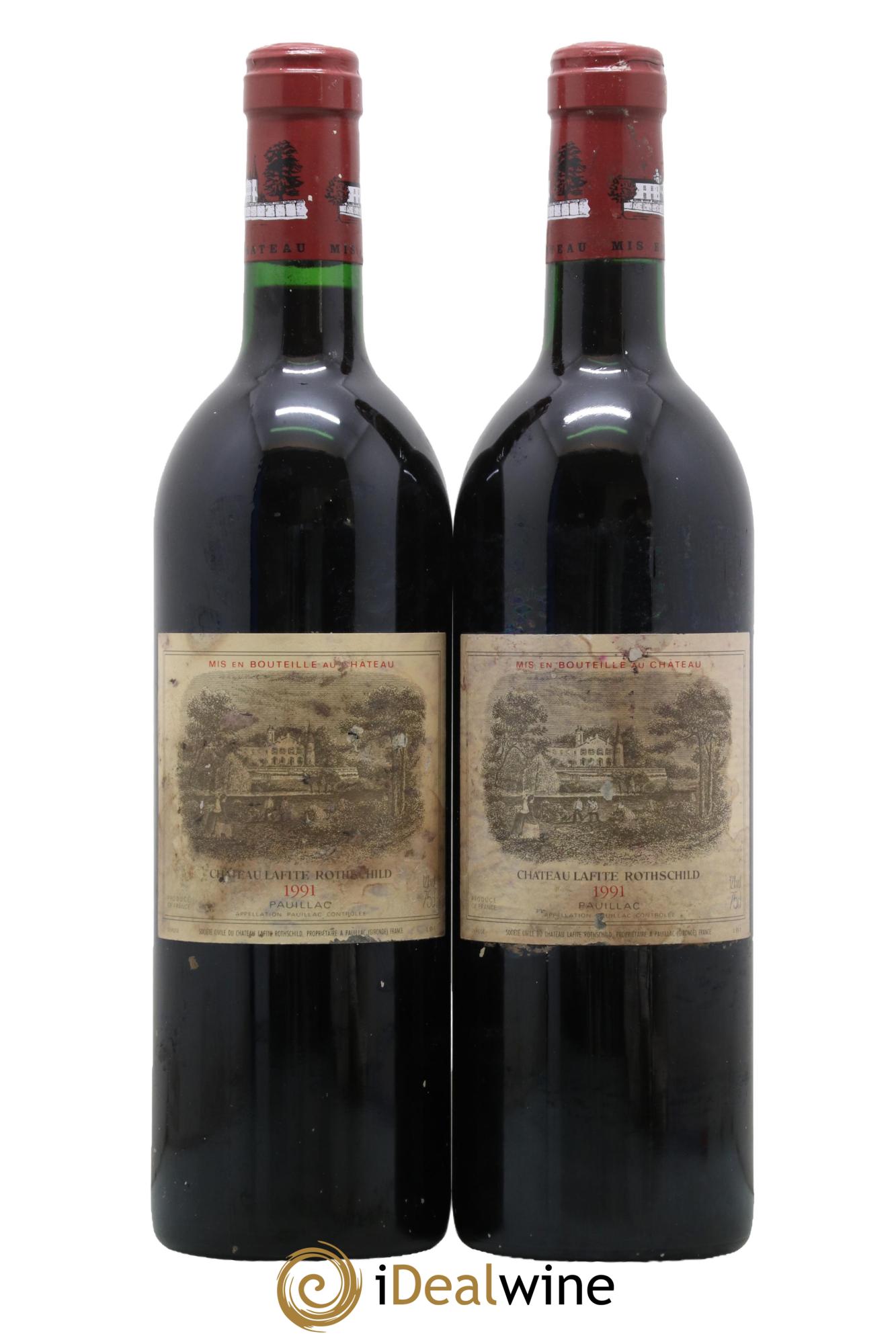 Château Lafite Rothschild 1er Grand Cru Classé 1991 - Lot of 2 bottles - 0