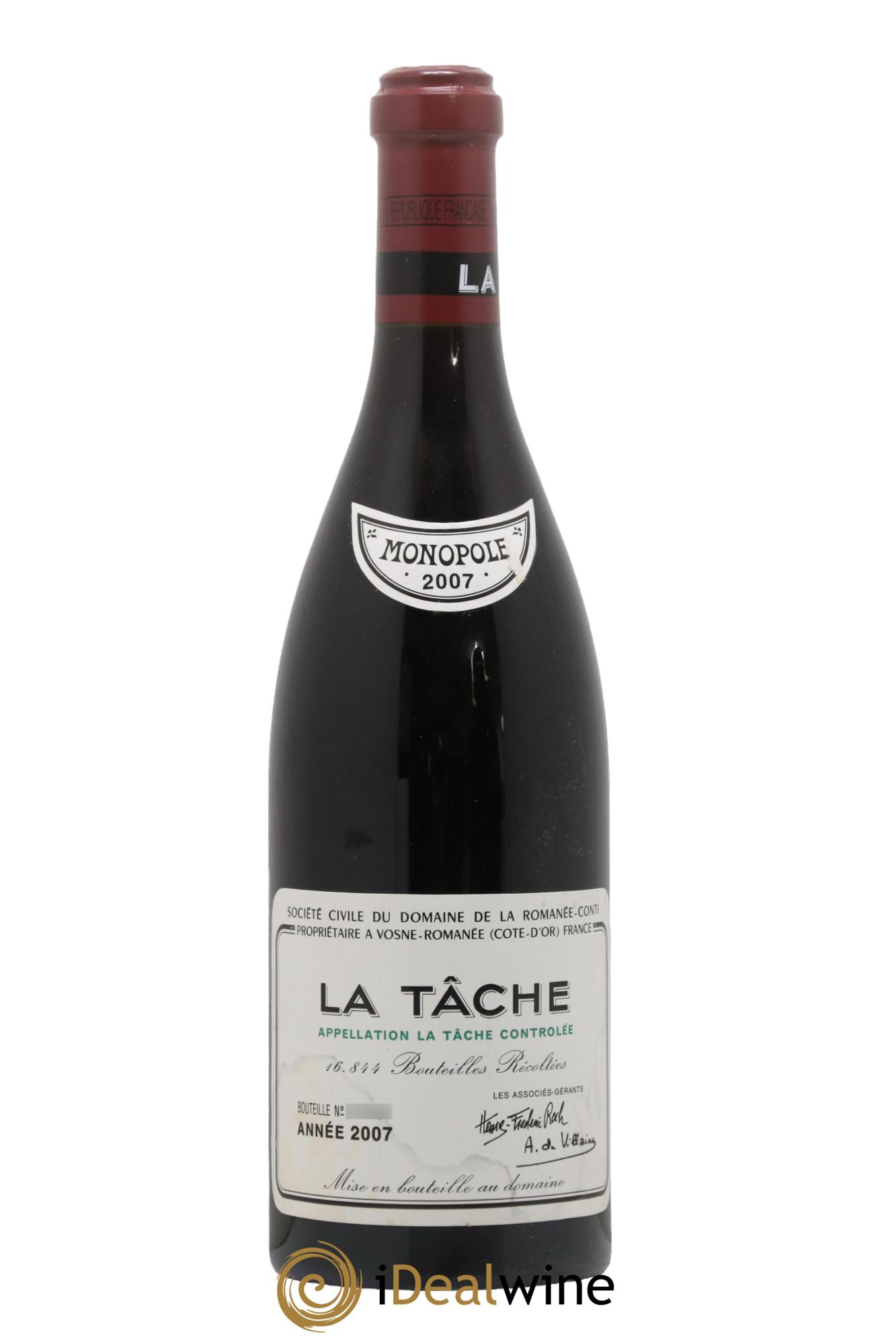 La Tâche Grand Cru Domaine de la Romanée-Conti 2007 - Posten von 1 Flasche - 0