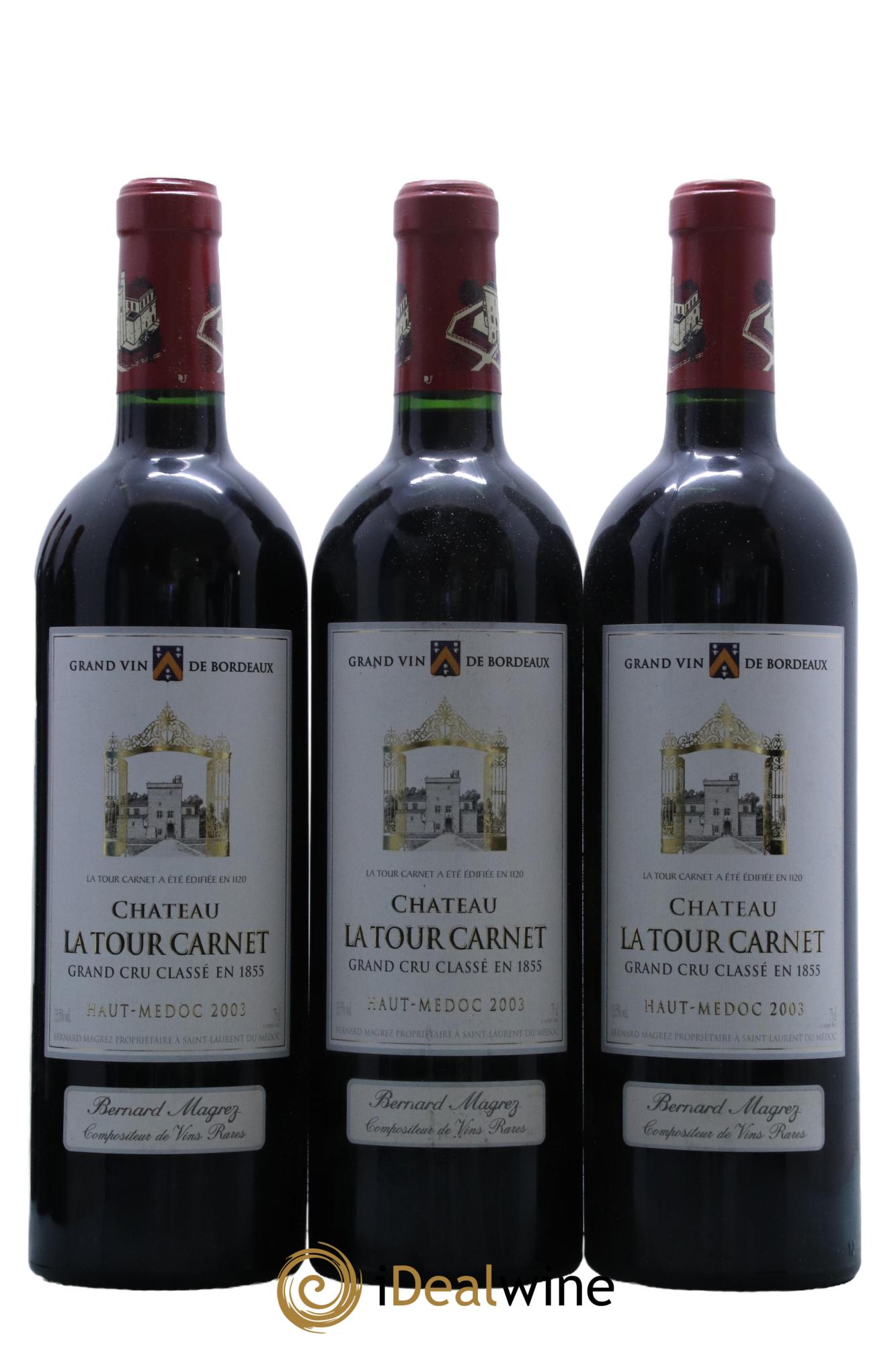 Château la Tour Carnet 4ème Grand Cru Classé  2003 - Lotto di 12 bottiglie - 3