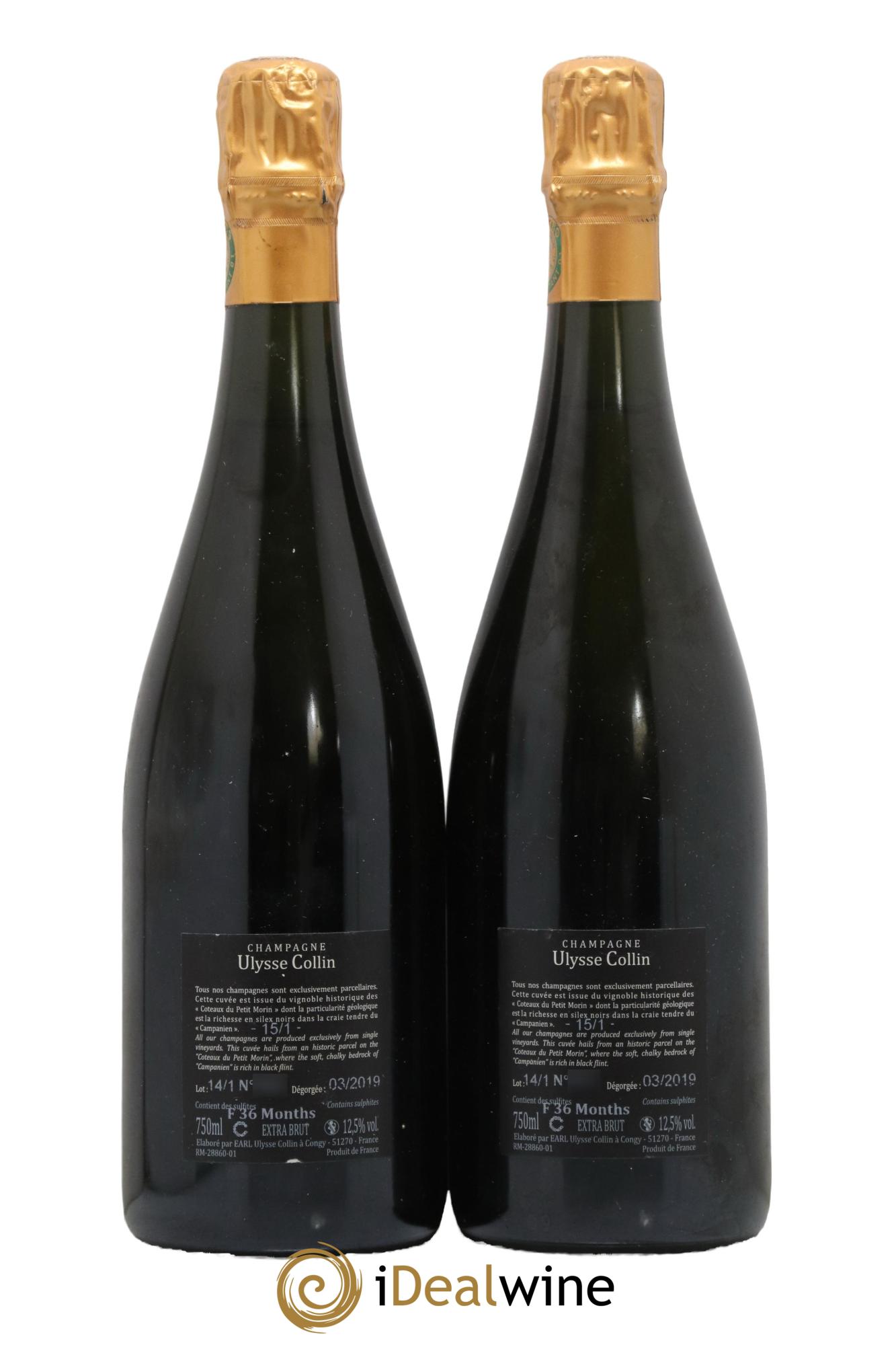 Blancs de Blancs Extra Brut Les Pierrières Ulysse Collin - Lot de 2 bouteilles - 1