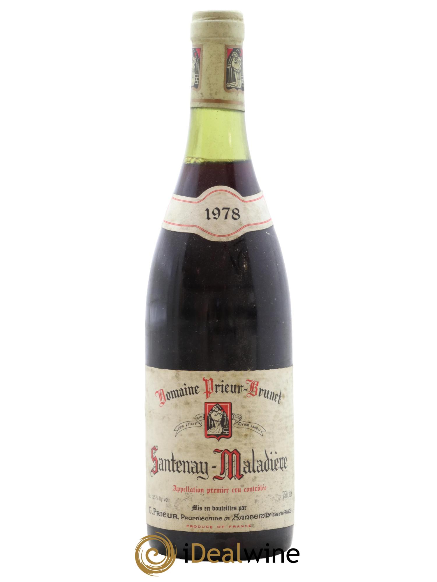 Santenay 1er Cru Maladière Domaine Prieur-Brunet 1978 - Lotto di 1 bottiglia - 0