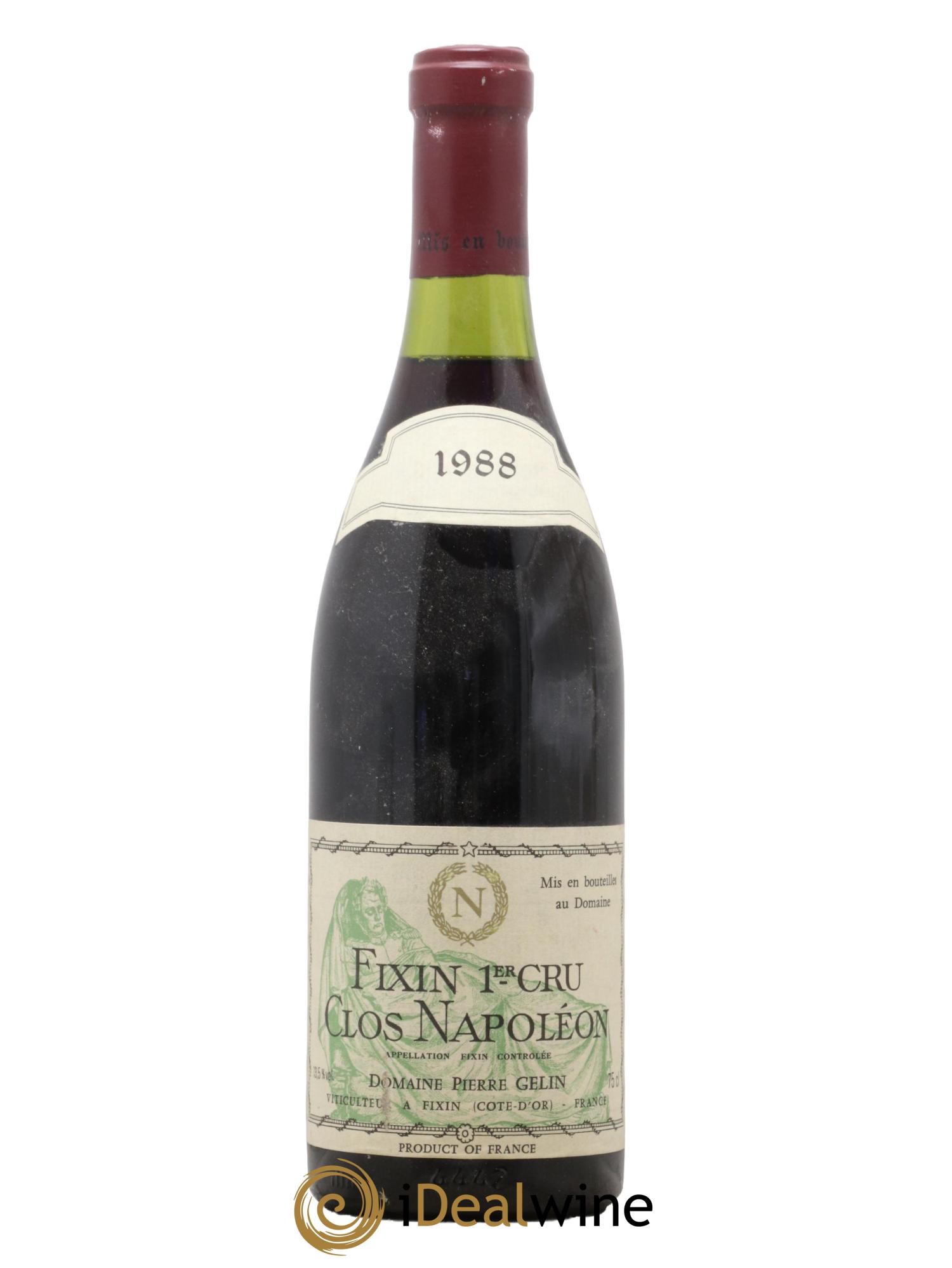 Fixin 1er Cru Clos Napoléon Domaine Gelin 1988 - Posten von 1 Flasche - 0