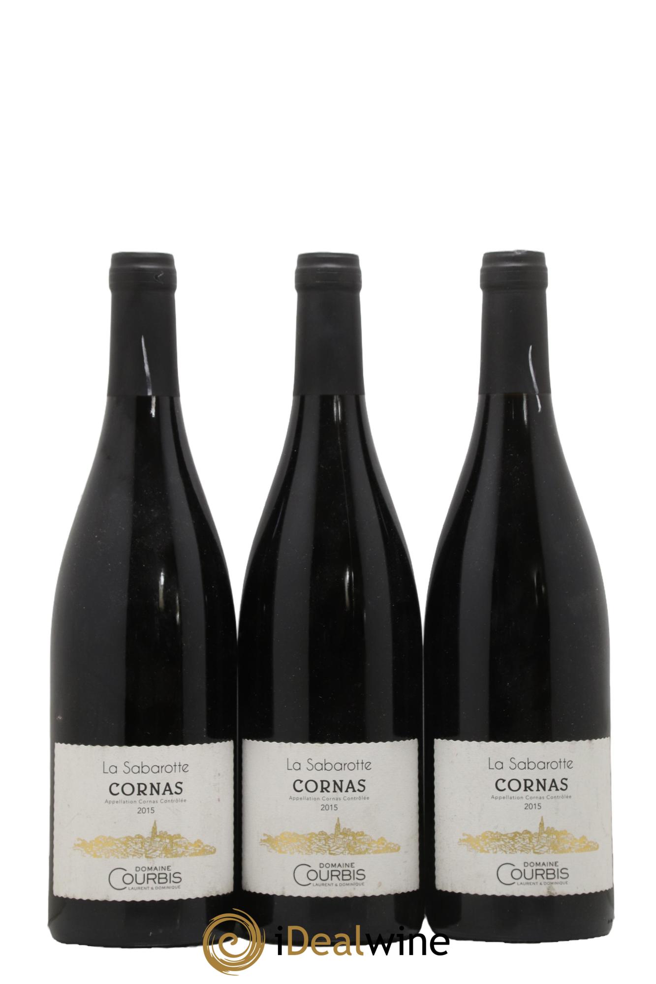 Cornas La Sabarotte Courbis 2015 - Lot of 3 bottles - 0