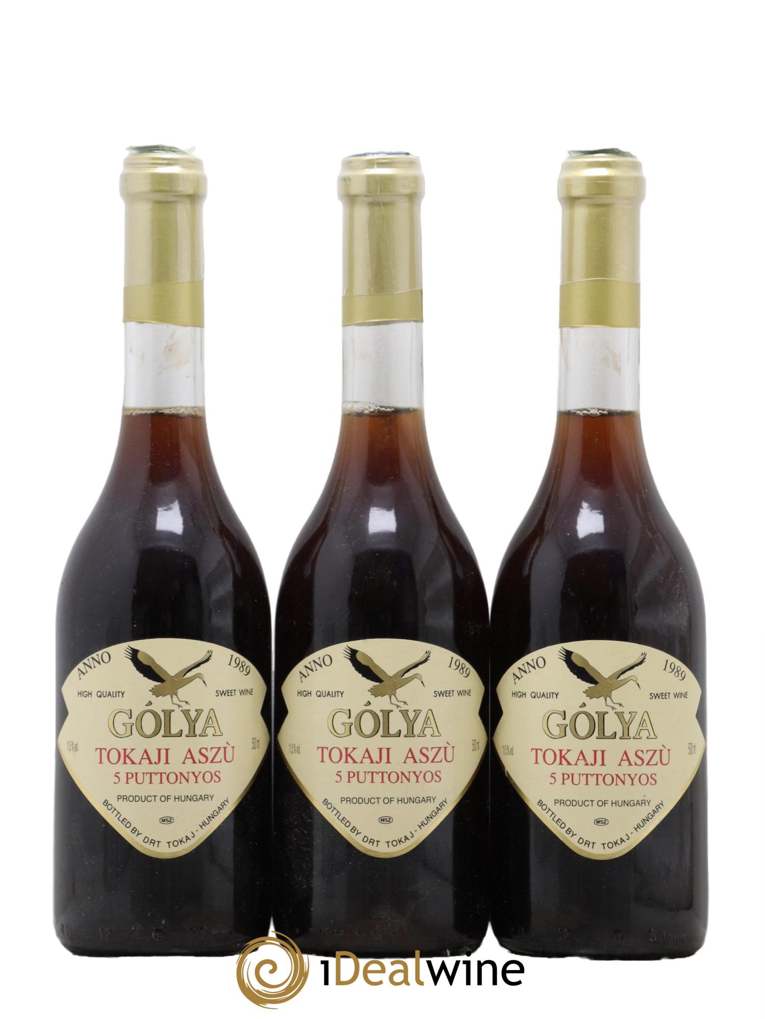 Tokaji Aszu 5 Puttonyos Domaine Golya 1989 - Lotto di 3 formati 50cl - 0