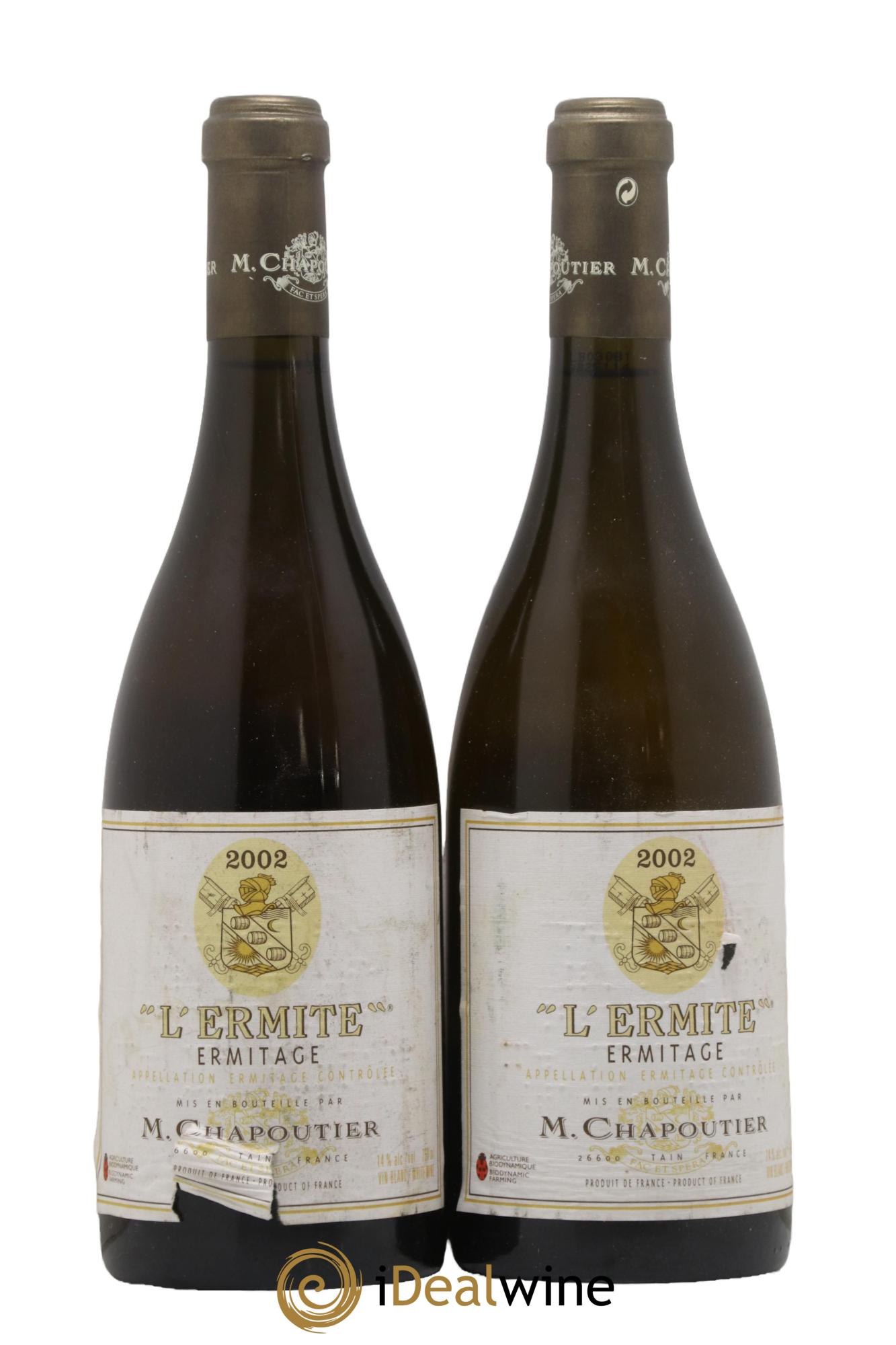 Hermitage Ermitage l'Ermite Chapoutier 2002 - Lot de 2 bouteilles - 0