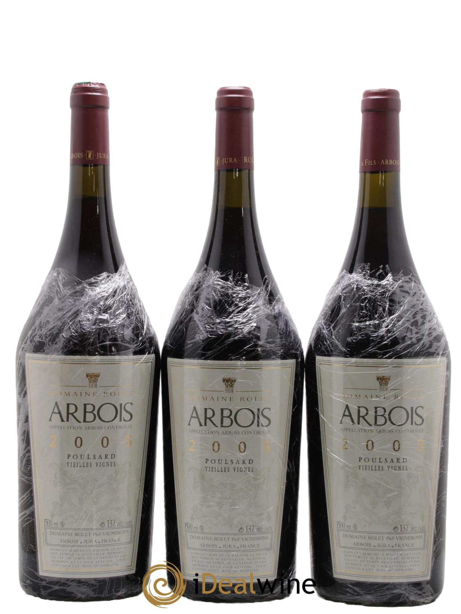 Arbois Poulsard Vieilles Vignes Domaine Rolet 2005 - Lot of 3 magnums - 0