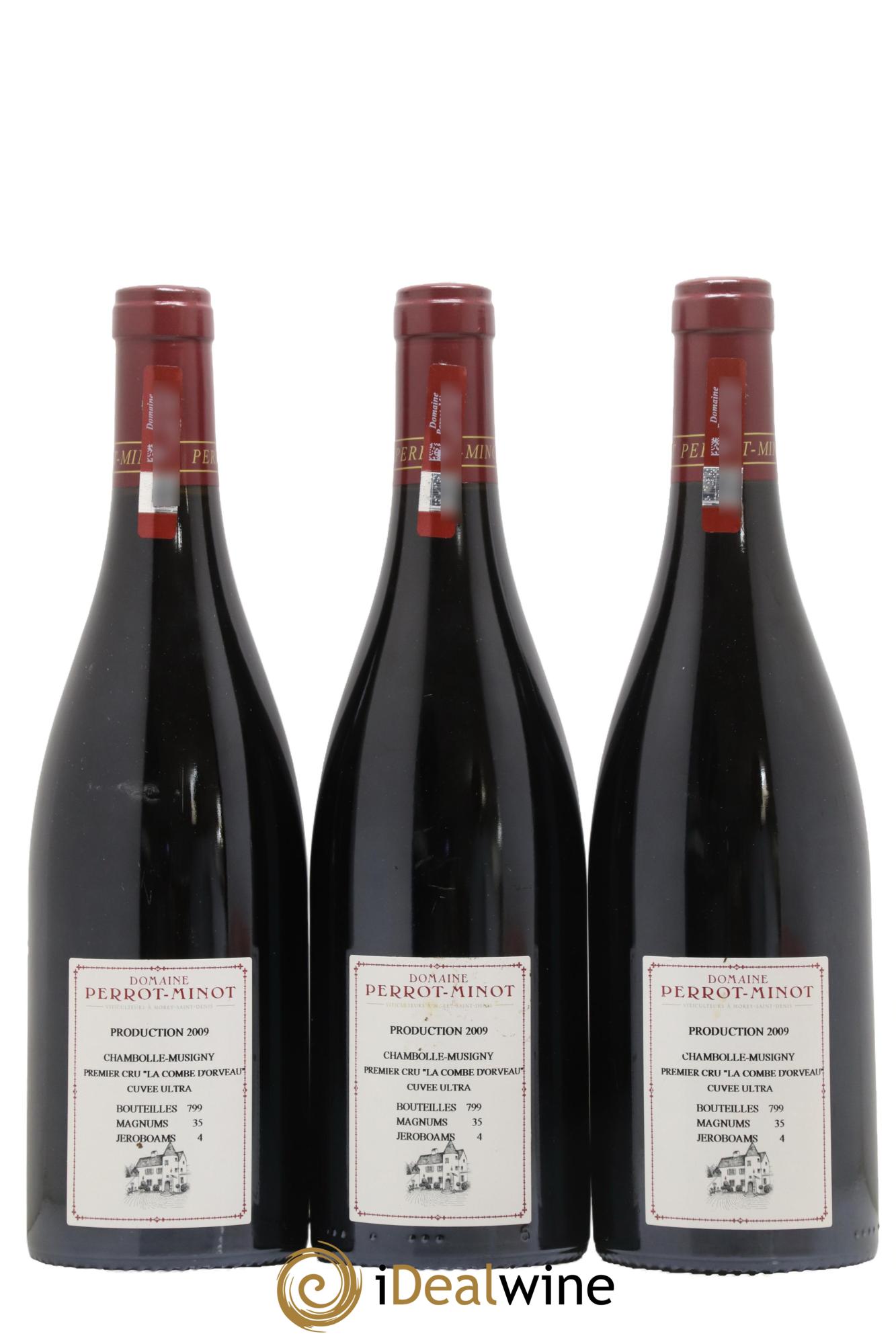 Chambolle-Musigny 1er Cru Combe d'Orveau Vielles Vignes Cuvée Ultra Perrot-Minot 2009 - Posten von 3 Flaschen - 1