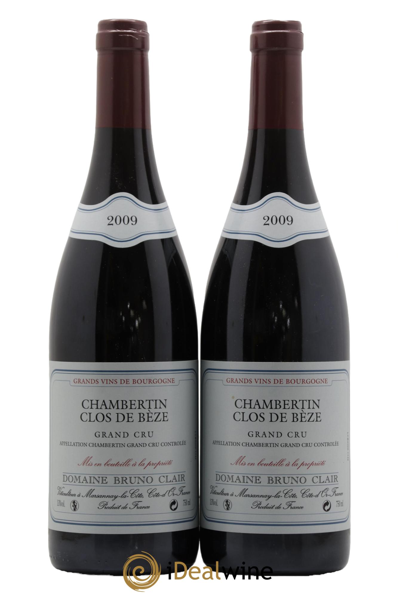 Chambertin Clos de Bèze Grand Cru Bruno Clair (Domaine)  2009 - Lotto di 2 bottiglie - 0