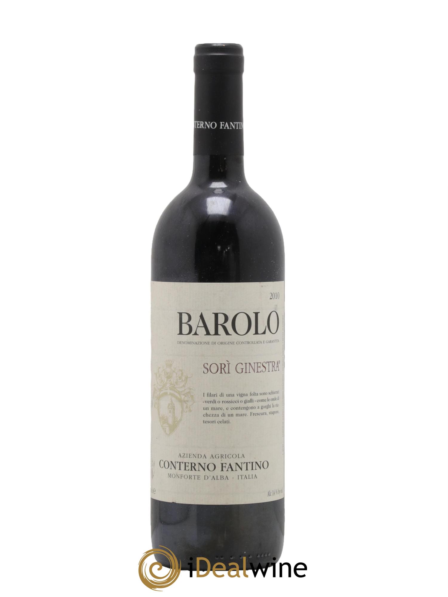 Barolo DOCG Sori Ginestra Conterno Fantino 2010 - Lot de 1 bouteille - 0