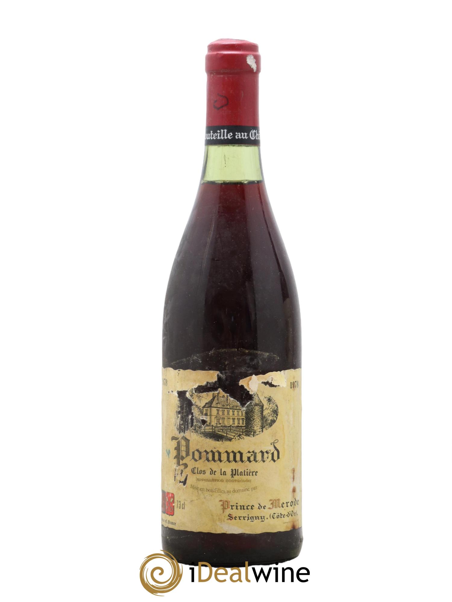 Pommard Clos de la Platiere Prince Florent de Mérode (Domaine) 1978 - Lot de 1 bouteille - 0