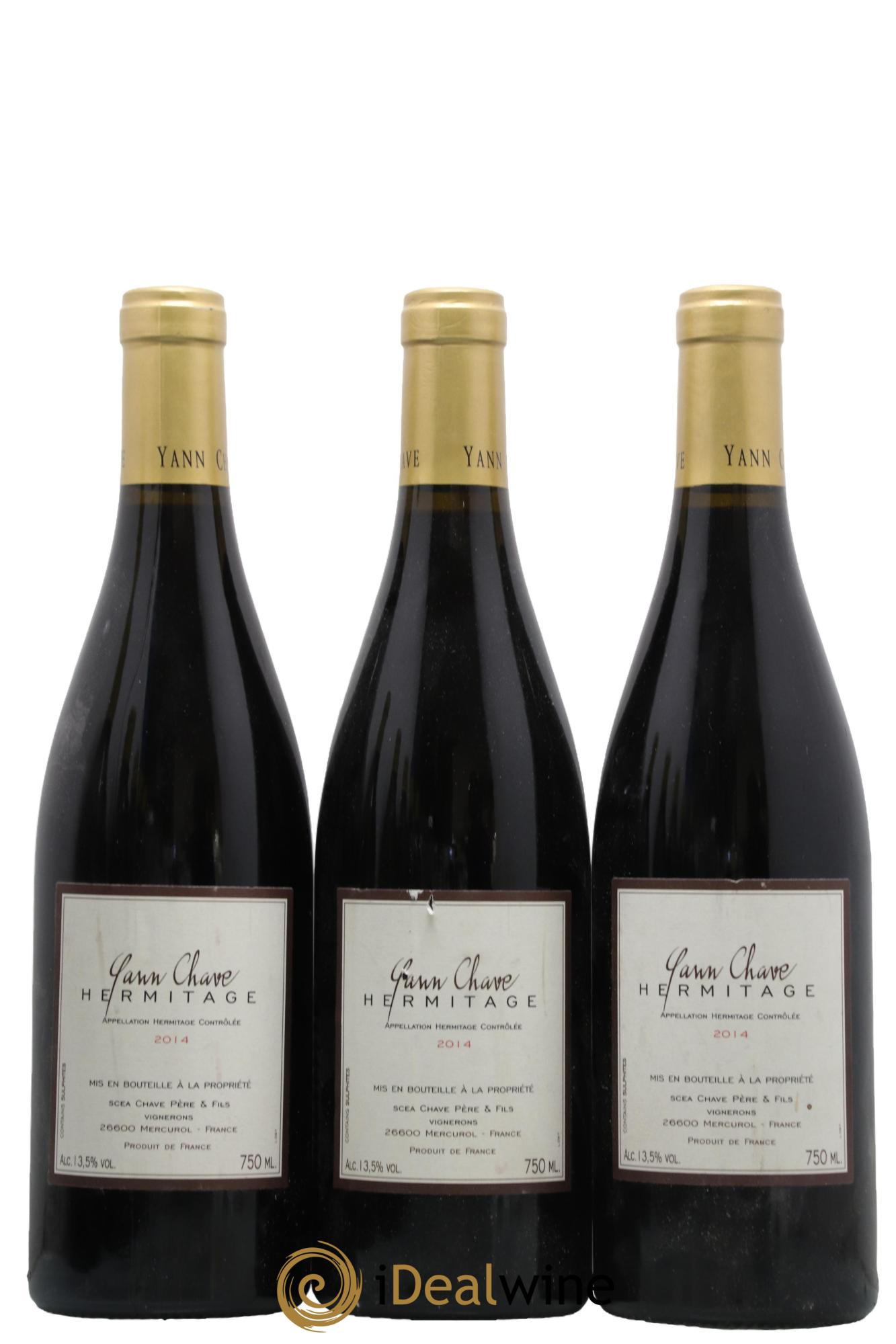 Hermitage Yann Chave 2014 - Posten von 3 Flaschen - 0