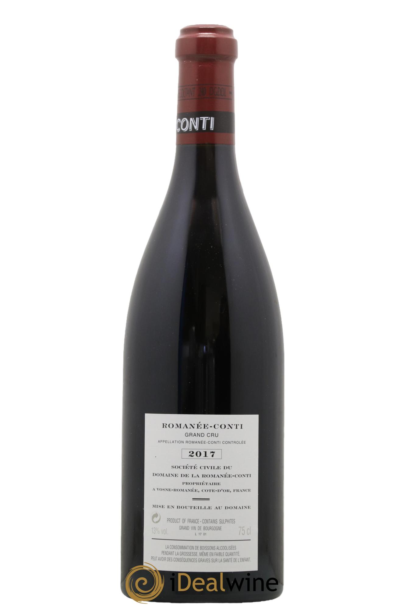 Romanée-Conti Grand Cru Domaine de la Romanée-Conti 2017 - Lot de 1 bouteille - 1