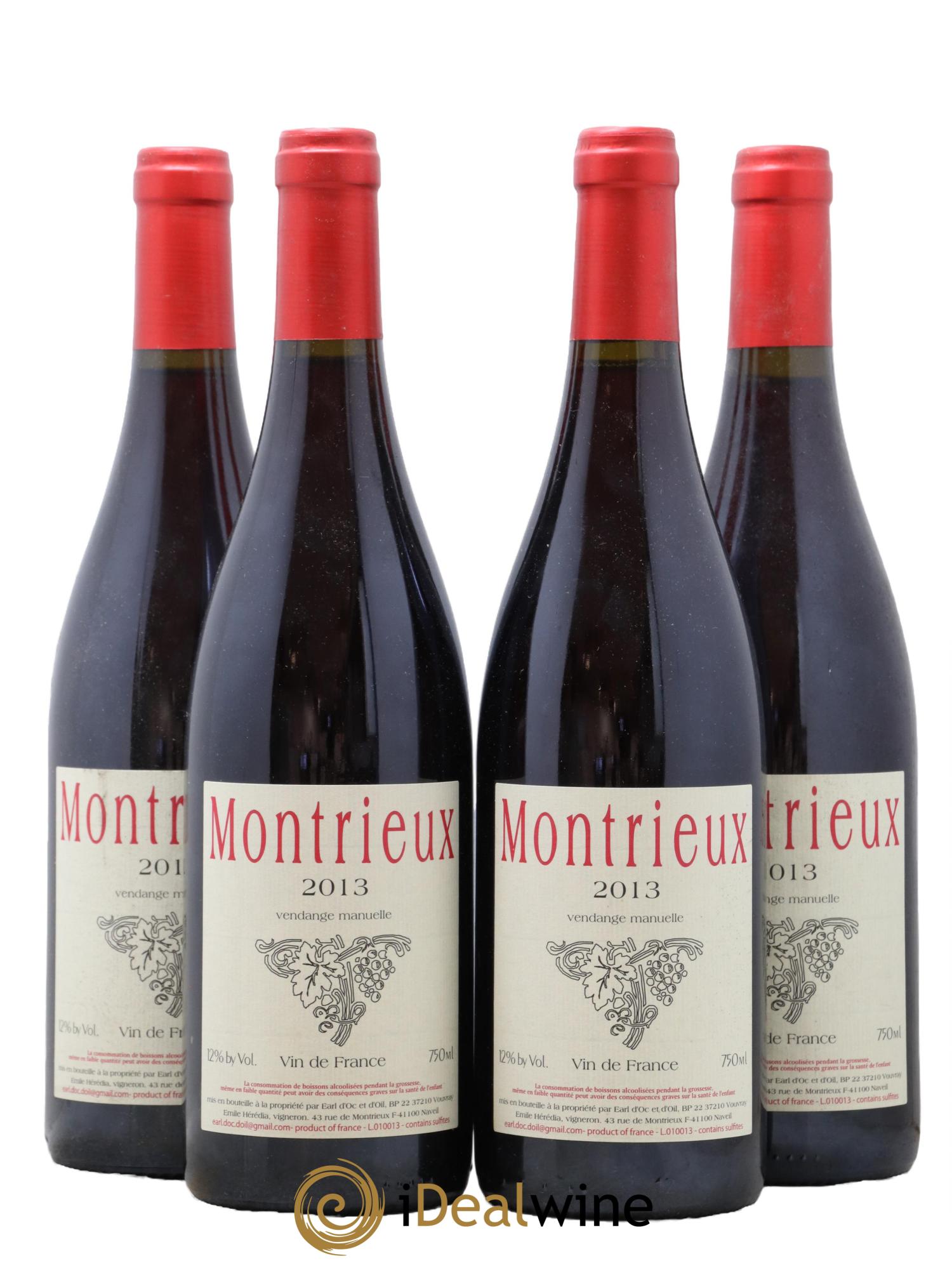 Vin de France Montrieux Emile Heredia 2013 - Lotto di 4 bottiglie - 0