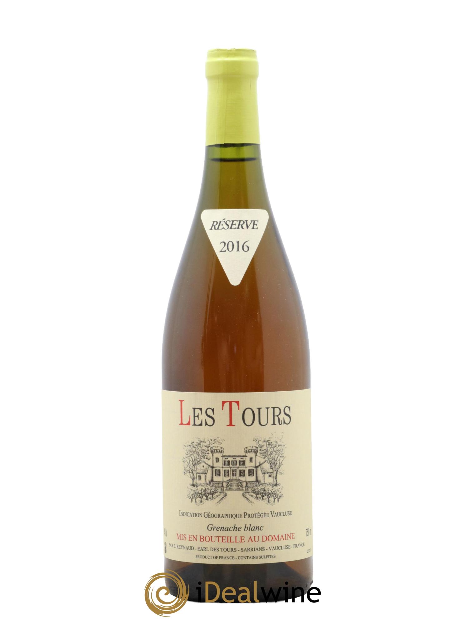 IGP Vaucluse (Vin de Pays de Vaucluse) Les Tours Grenache Blanc Emmanuel Reynaud 2016 - Lot of 1 bottle - 0