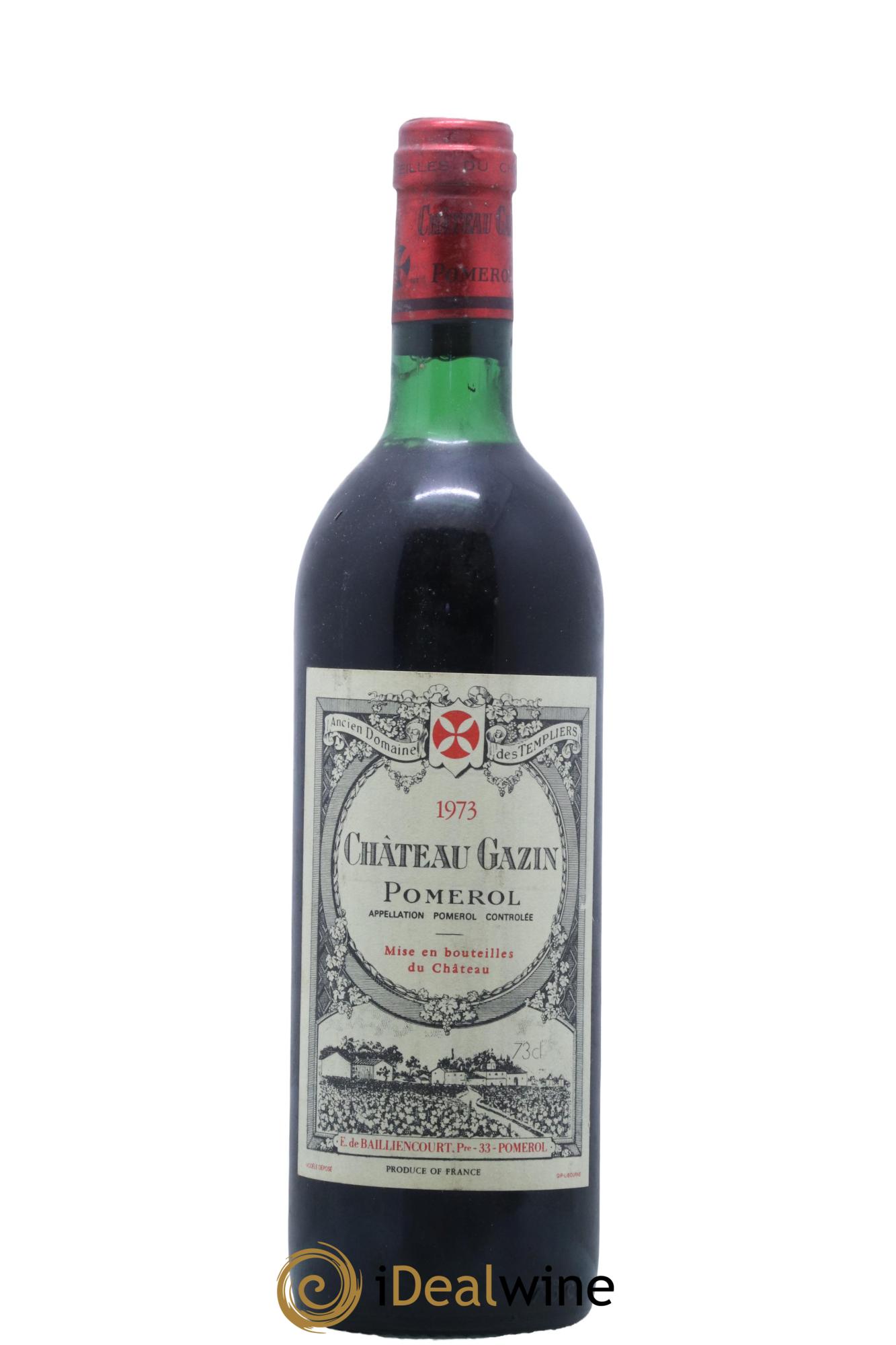 Château Gazin 1973 - Lot de 1 bouteille - 0