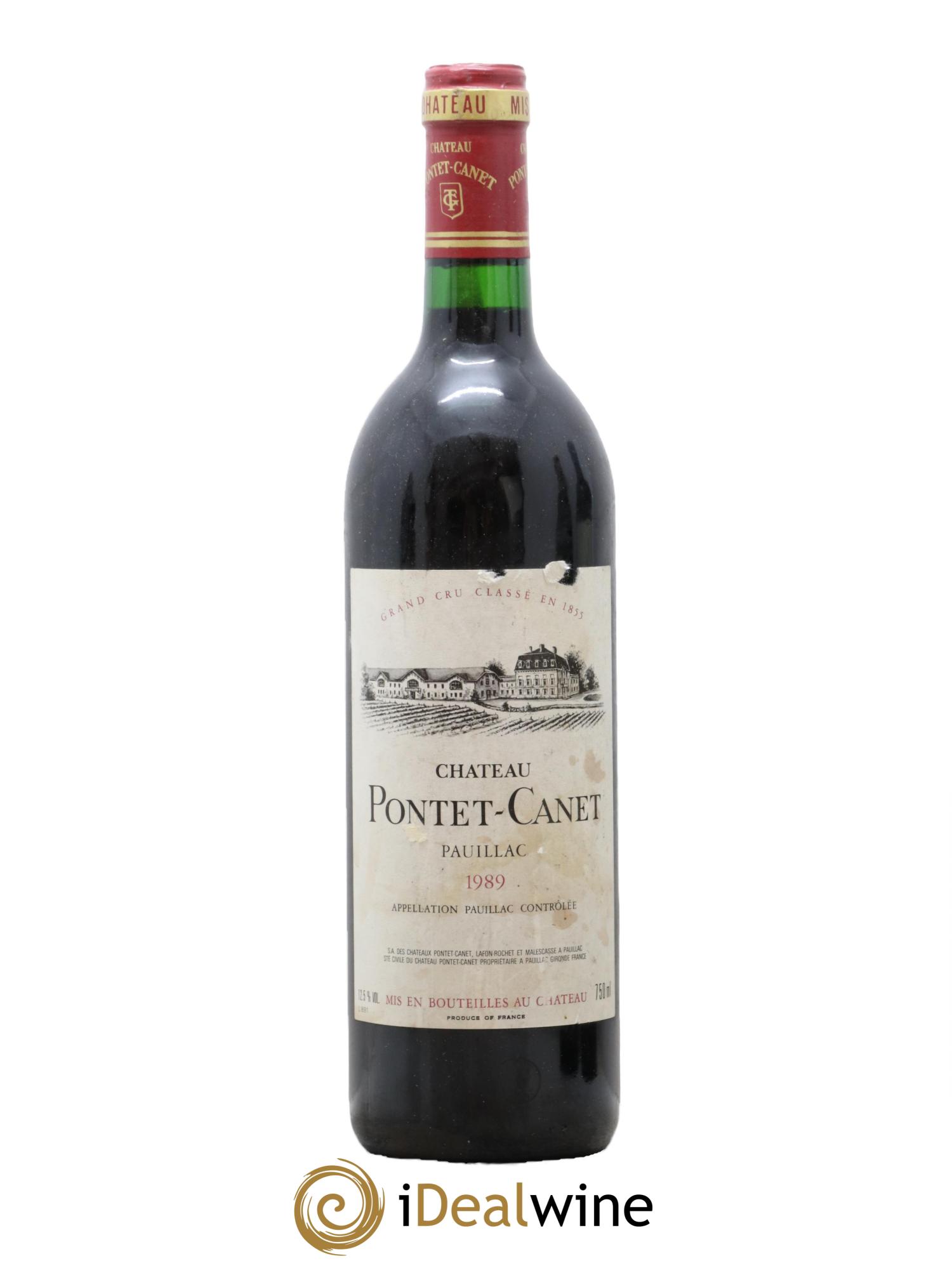 Château Pontet Canet 5ème Grand Cru Classé 1989 - Posten von 1 Flasche - 0