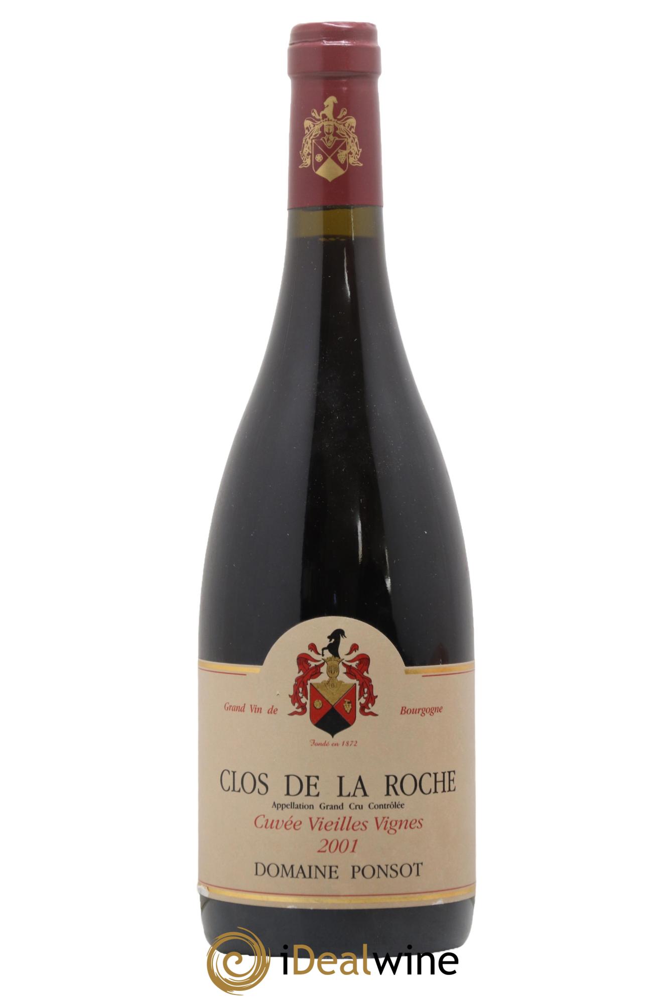 Clos de la Roche Grand Cru Vieilles Vignes Ponsot (Domaine) 2001 - Posten von 1 Flasche - 0