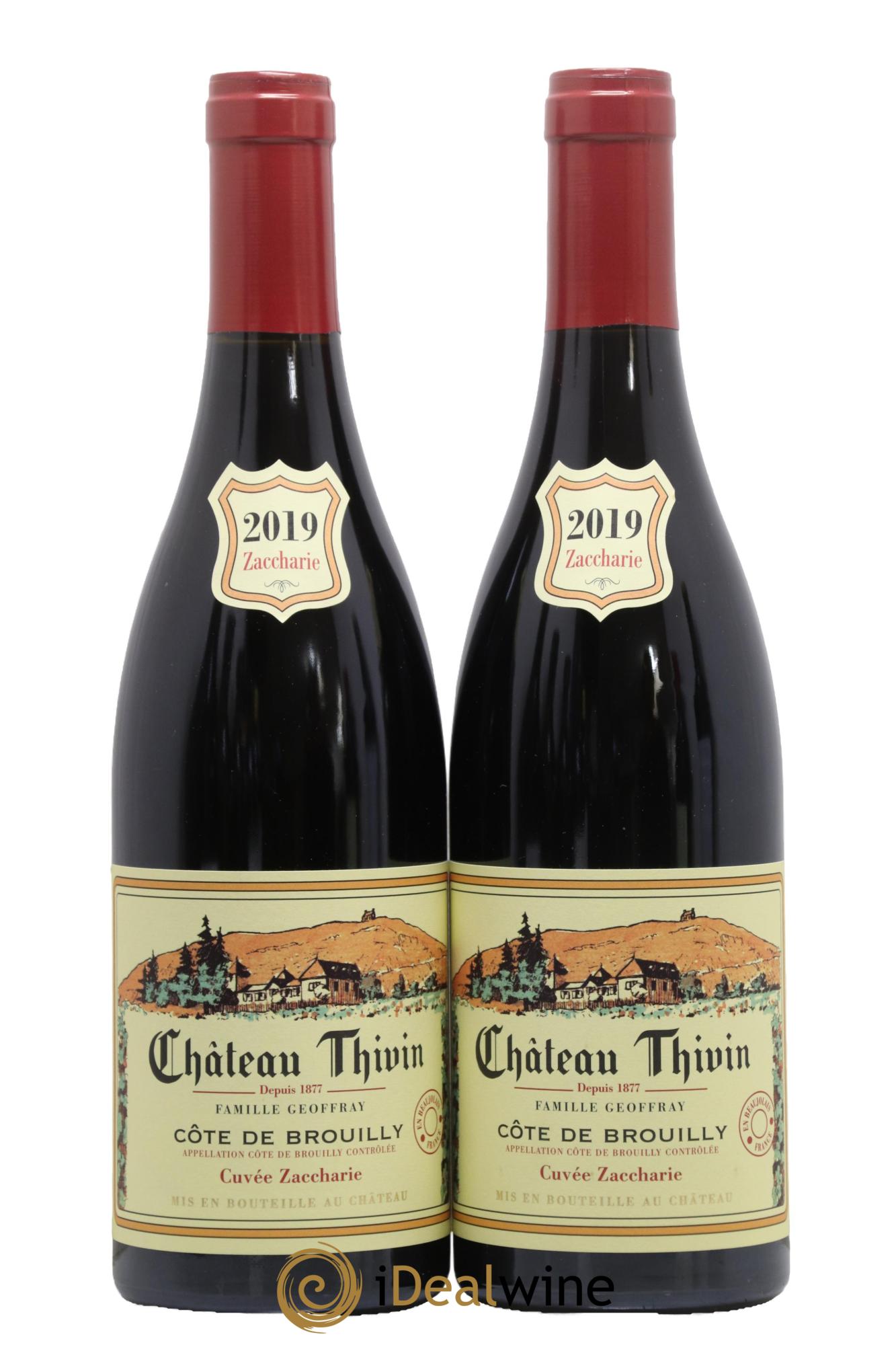 Côte de Brouilly Cuvée Zaccharie Château Thivin 2019 - Lot of 2 bottles - 0