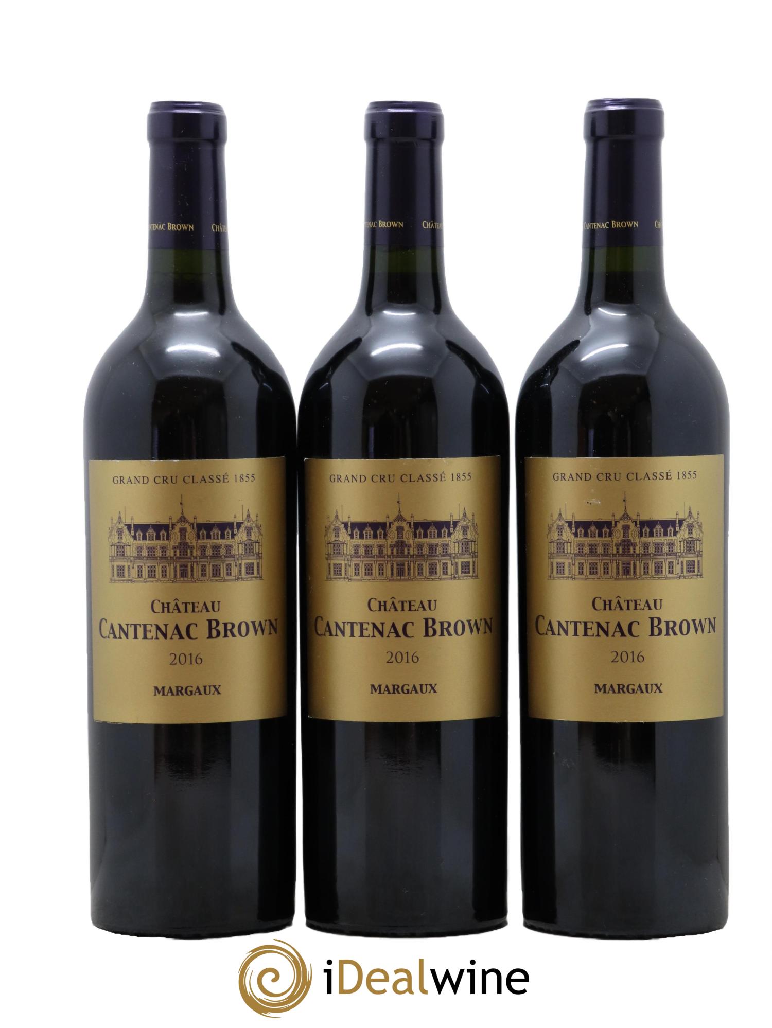 Château Cantenac Brown 3ème Grand Cru Classé 2016 - Lot de 3 bouteilles - 0