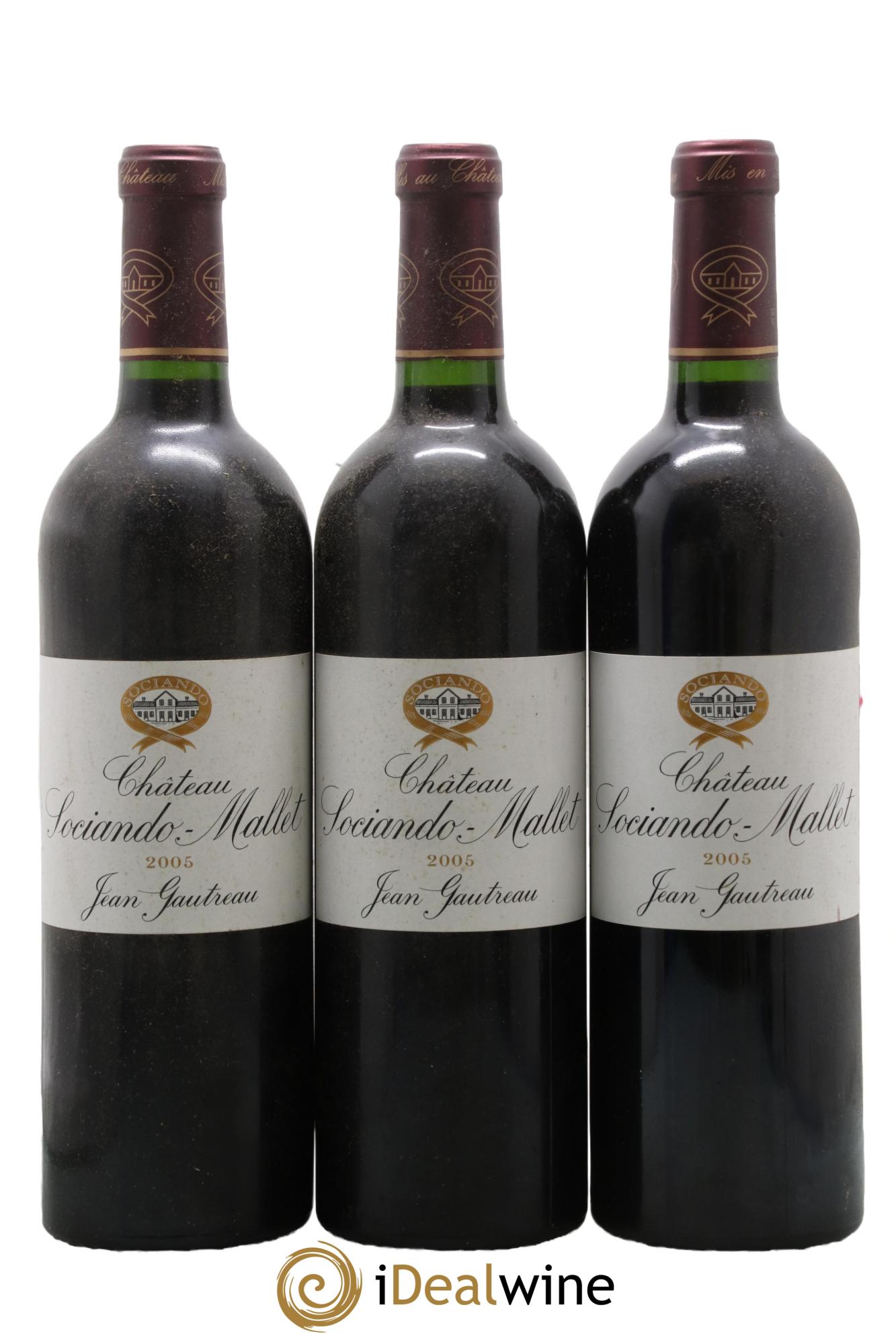 Château Sociando Mallet 2005 - Posten von 3 Flaschen - 0