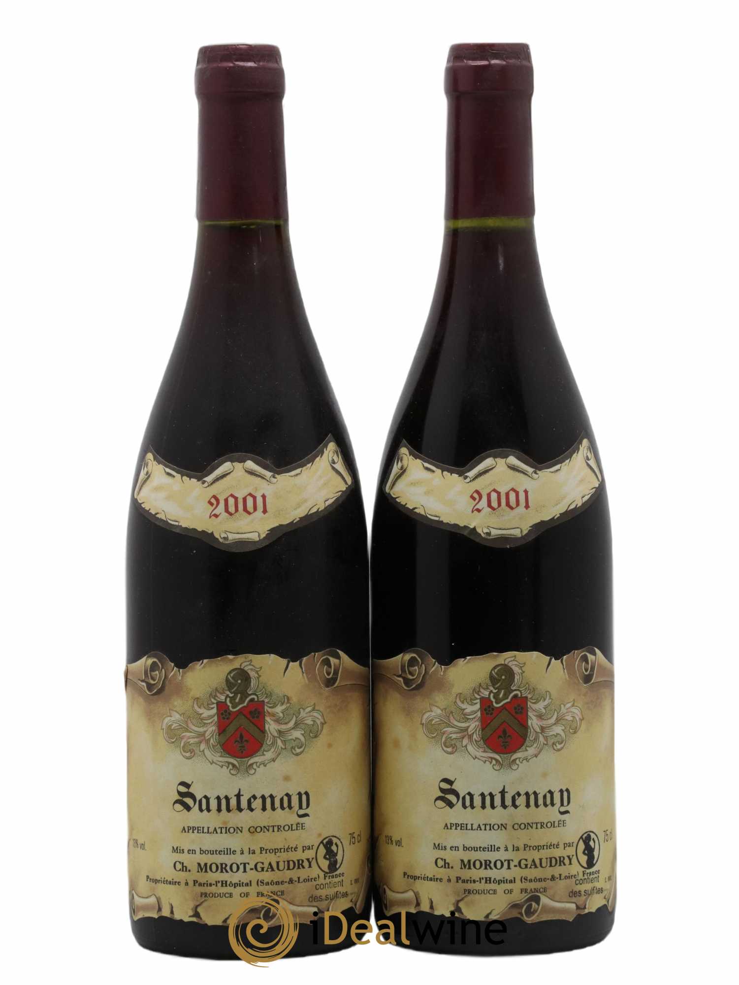 Santenay Morot Gaudry 2001 - Lotto di 2 bottiglie - 0