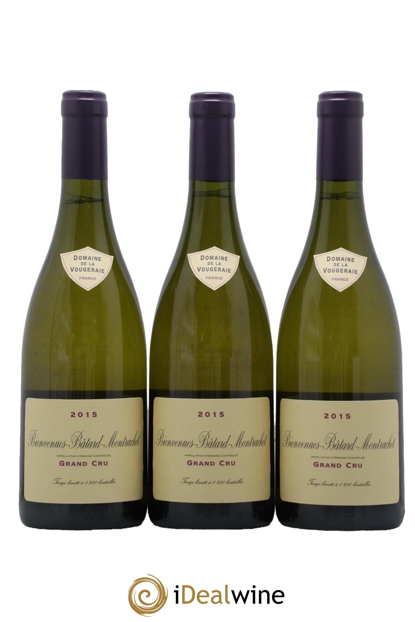 Bienvenues-Bâtard-Montrachet Grand Cru La Vougeraie 2015 - Lotto di 3 bottiglie - 0