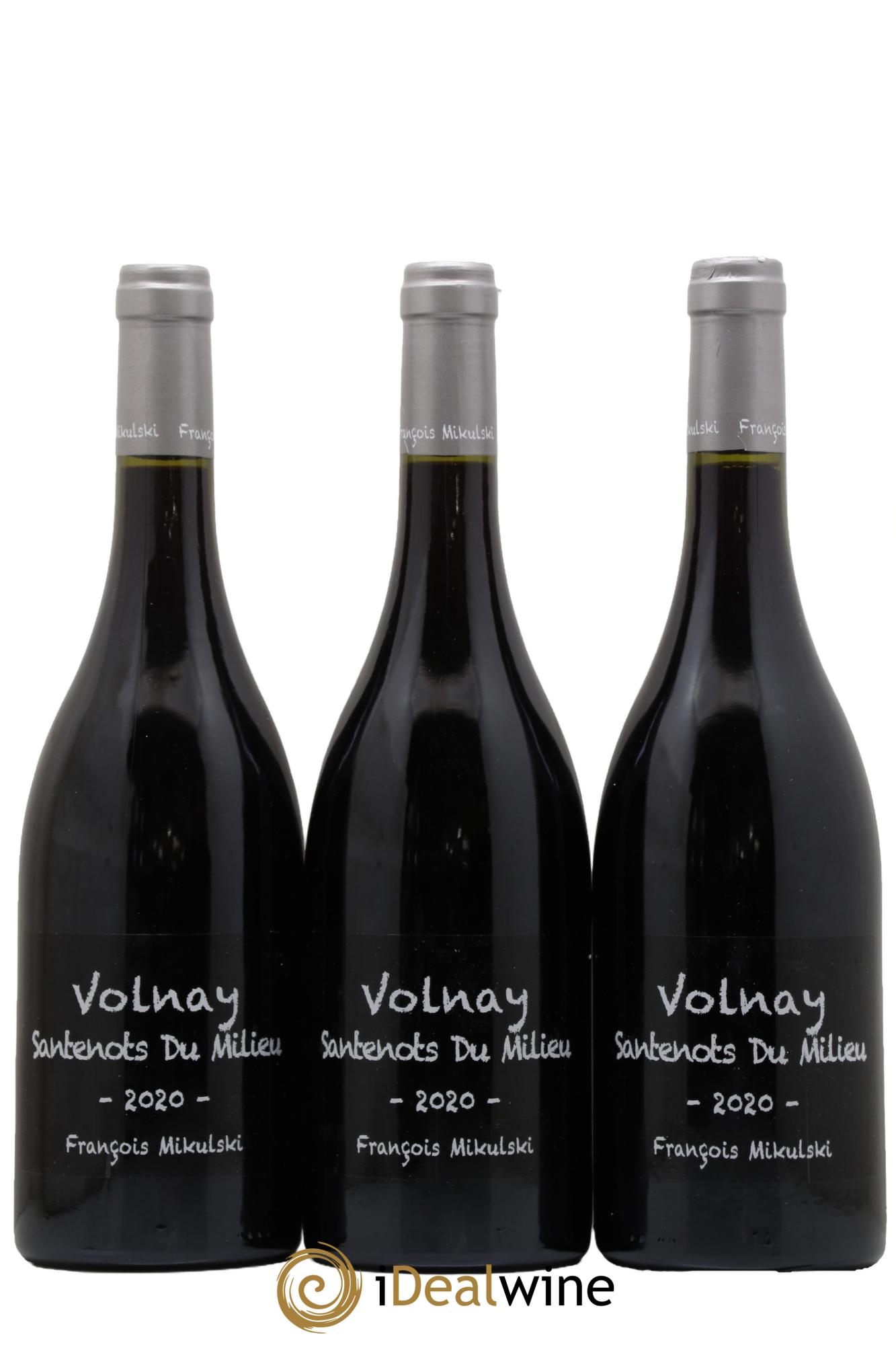 Volnay 1er Cru Santenots du Milieu François Mikulski 2020 - Lot of 3 bottles - 0