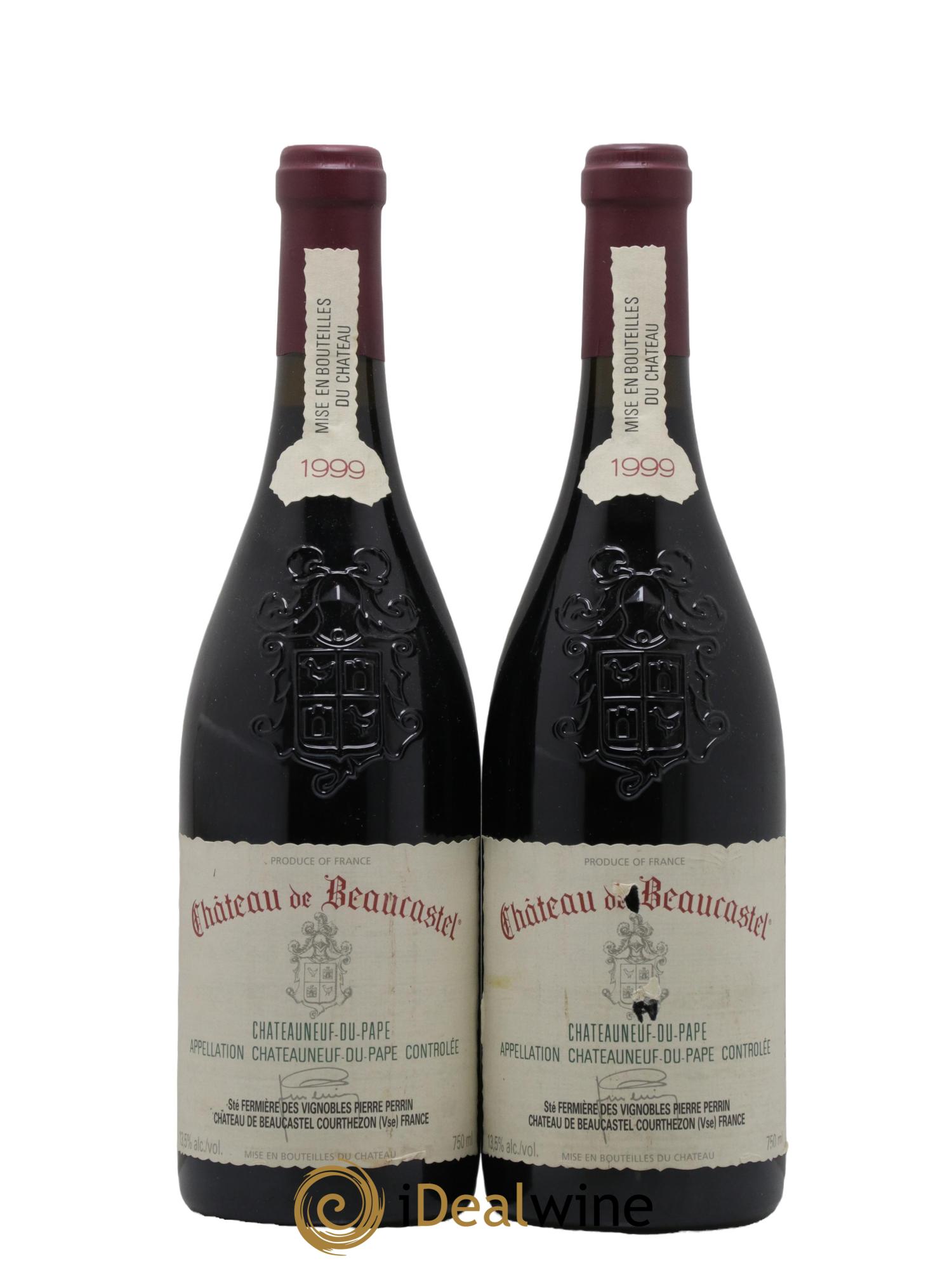 Châteauneuf-du-Pape Château de Beaucastel Famille Perrin 1999 - Lotto di 2 bottiglie - 0