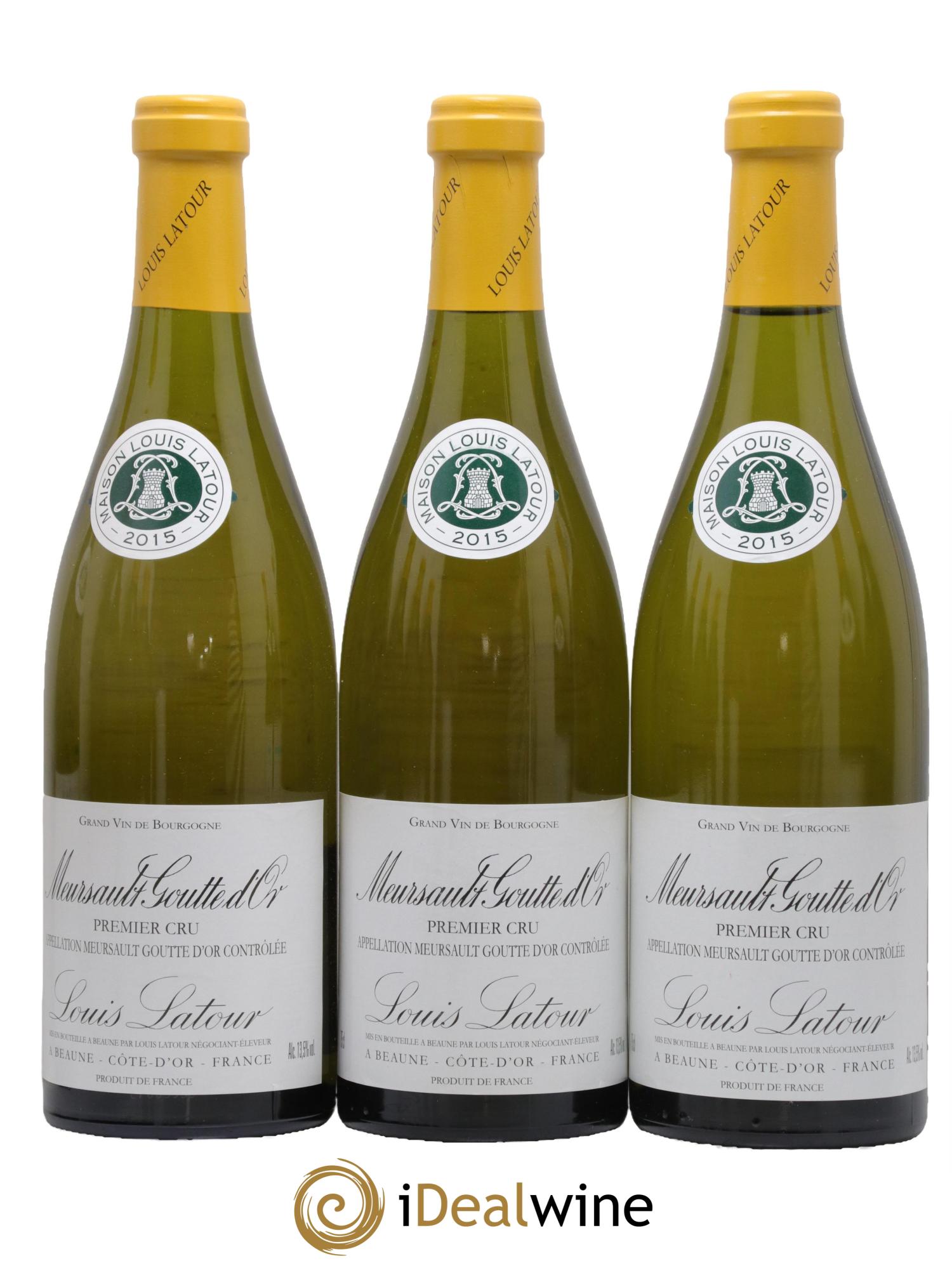 Meursault 1er Cru Goutte d'or Louis Latour 2015 - Posten von 12 Flaschen - 2