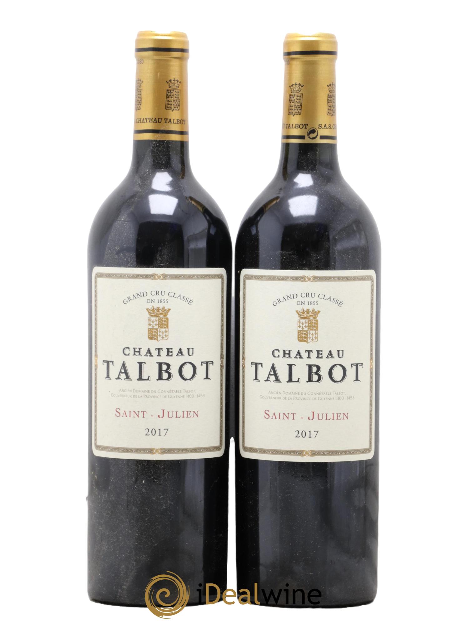 Château Talbot 4ème Grand Cru Classé 2017 - Lotto di 2 bottiglie - 0