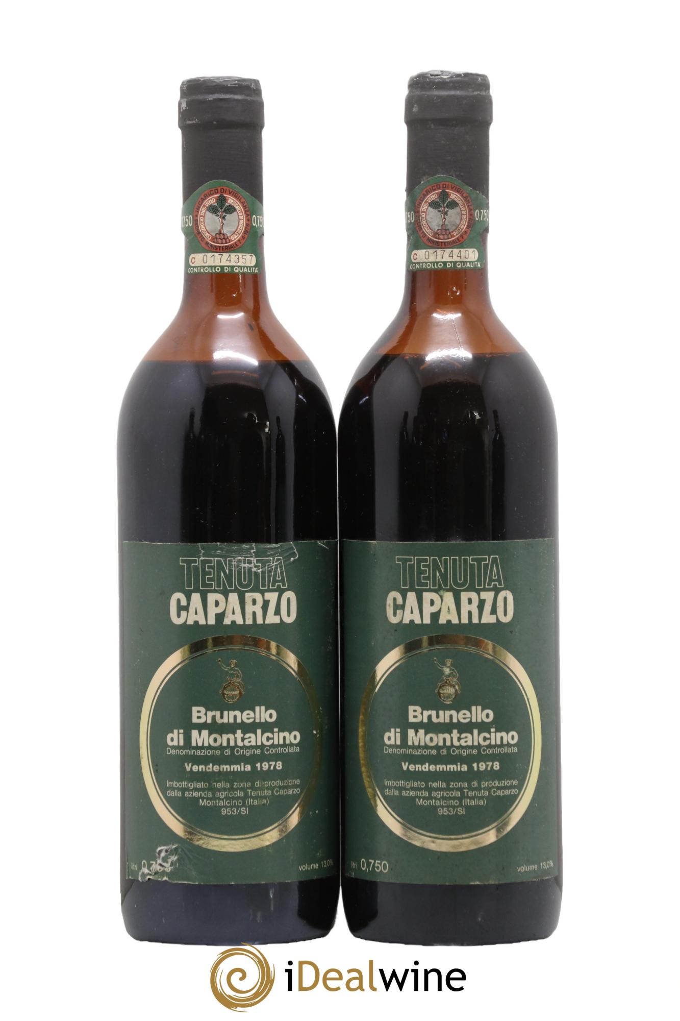 Brunello di Montalcino DOCG Tenuta Carpazo 1978 - Lotto di 2 bottiglie - 0