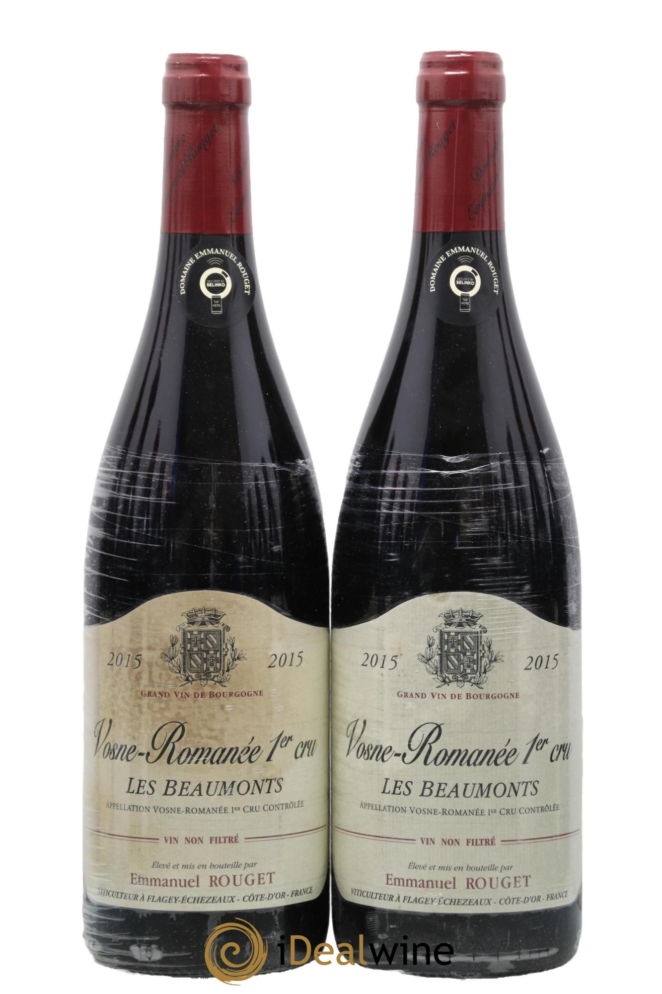 Vosne-Romanée 1er Cru Les Beaumonts Emmanuel Rouget 2015 - Lot of 2 bottles - 0