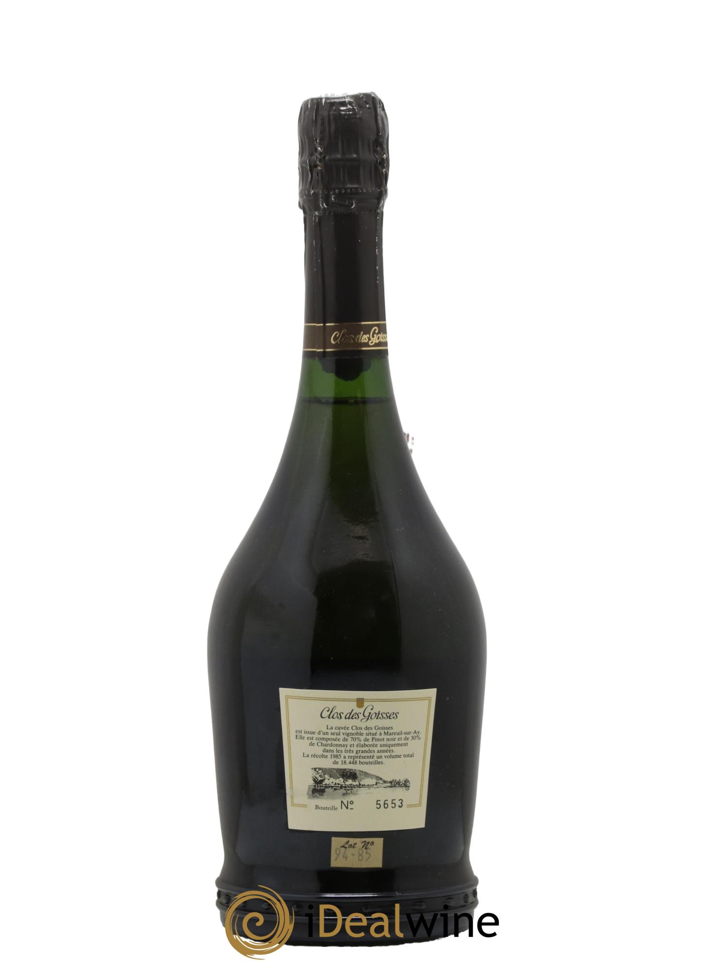 Clos des Goisses Philipponnat 1985 - Lot de 1 bouteille - 1