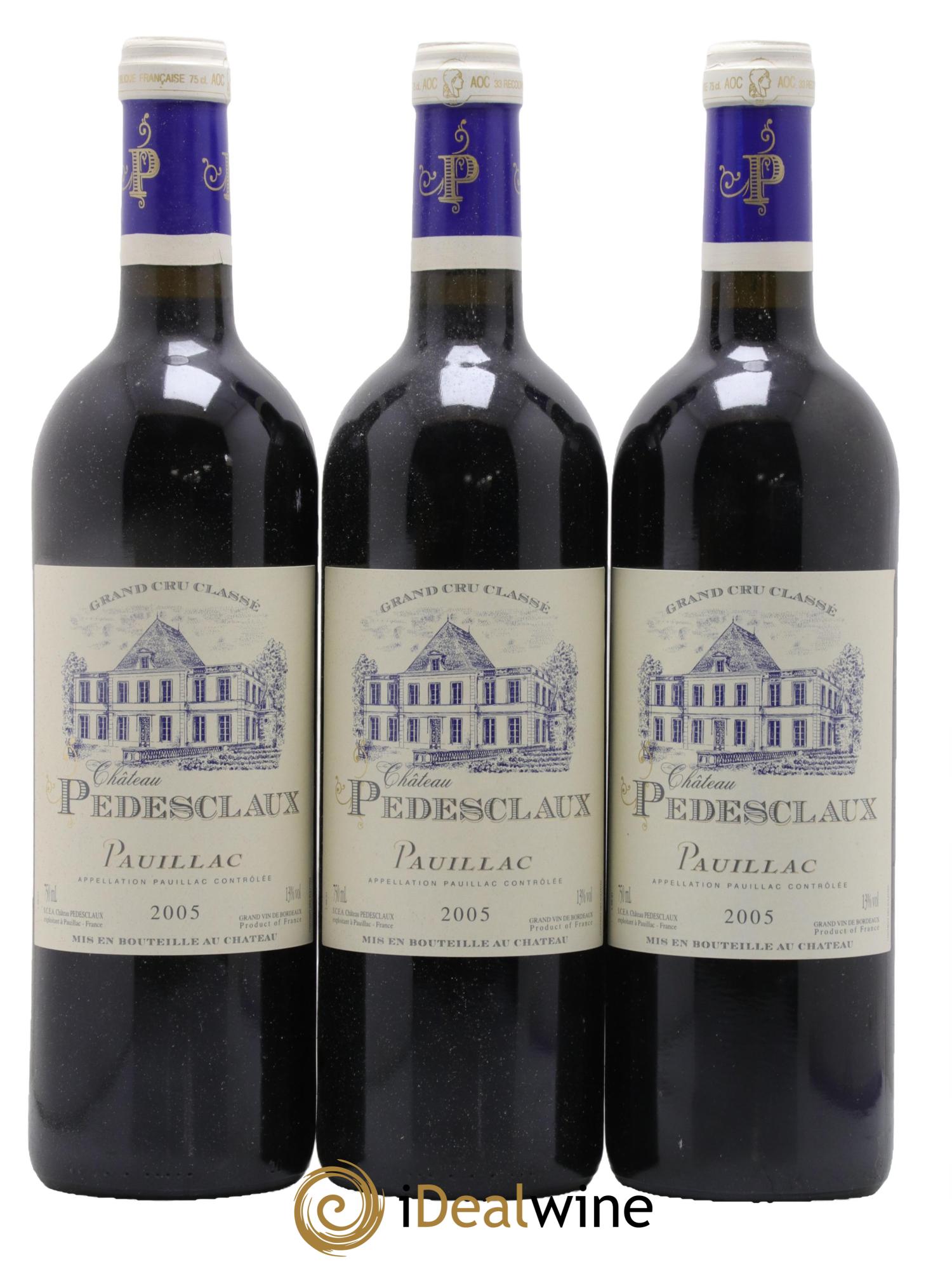 Château Pedesclaux 5ème Grand Cru Classé 2005 - Posten von 3 Flaschen - 0