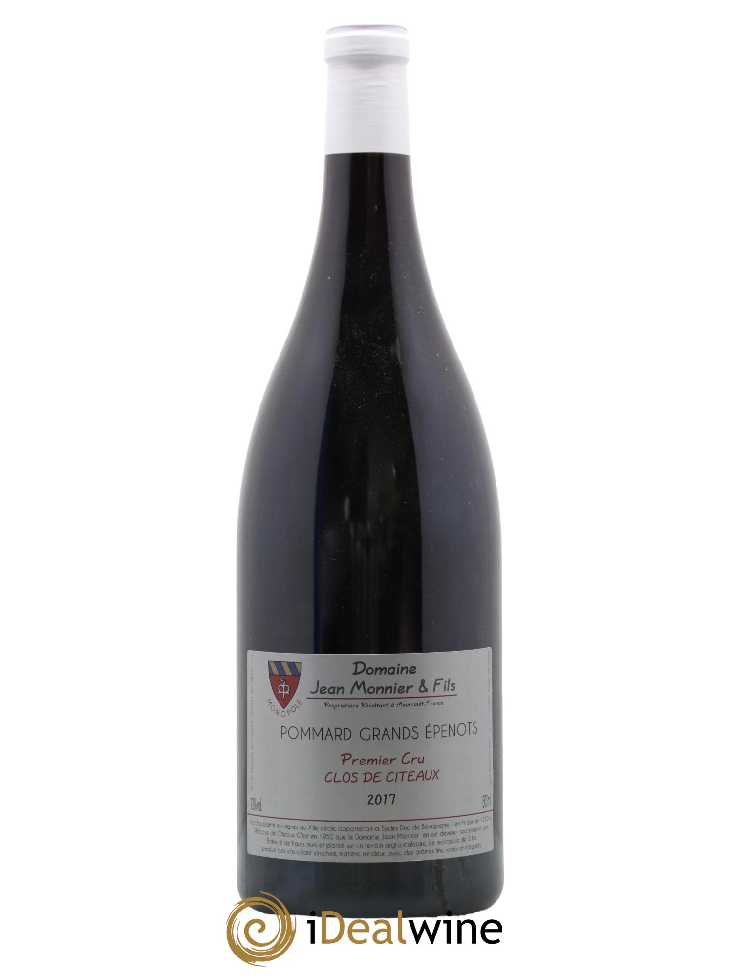 Pommard 1er Cru Grands Epenots Clos De Citeaux Domaine Jean Monnier et Fils 2017 - Lot de 1 magnum - 0