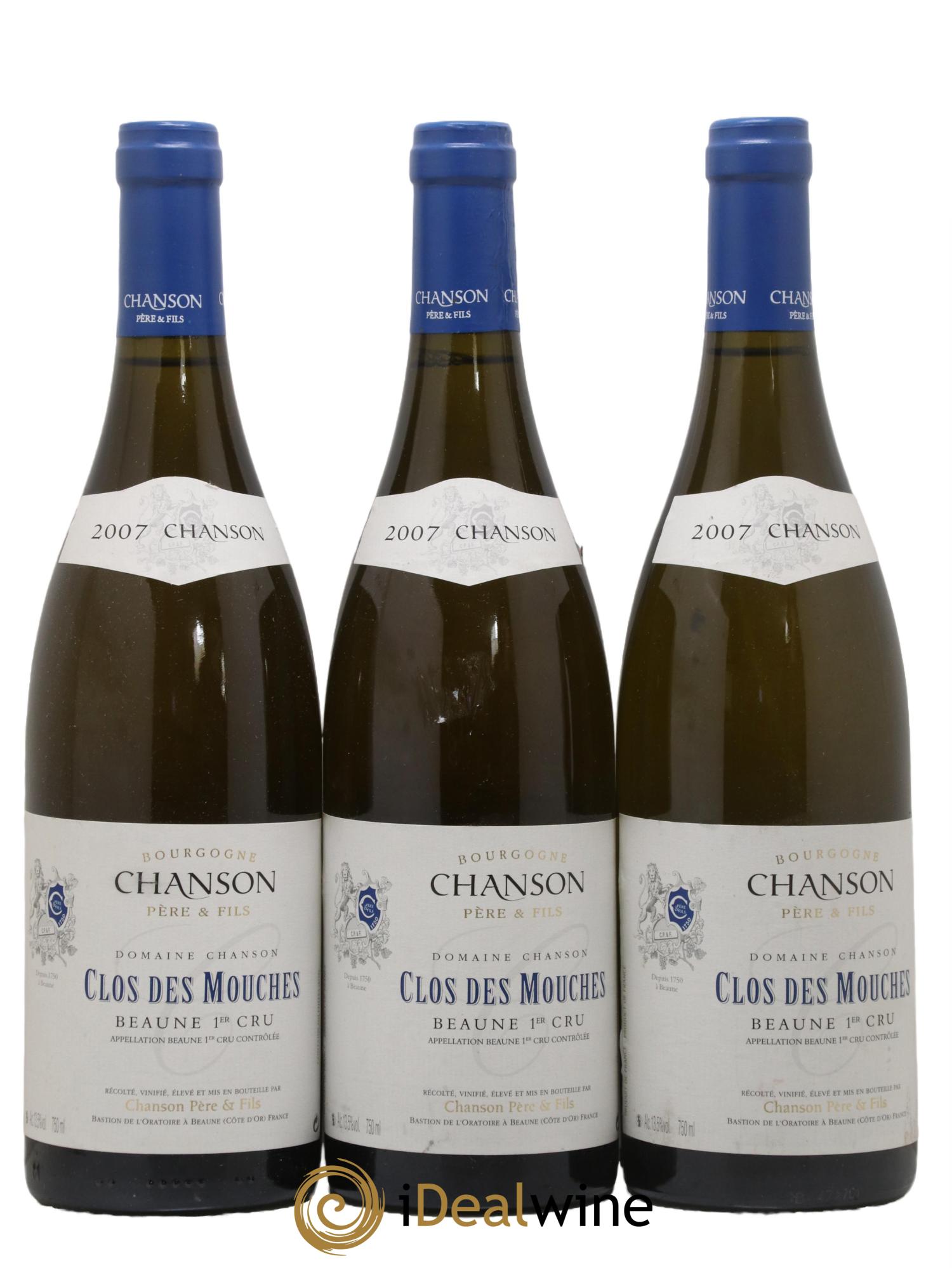 Beaune 1er Cru Clos des Mouches Chanson 2007 - Posten von 3 Flaschen - 0