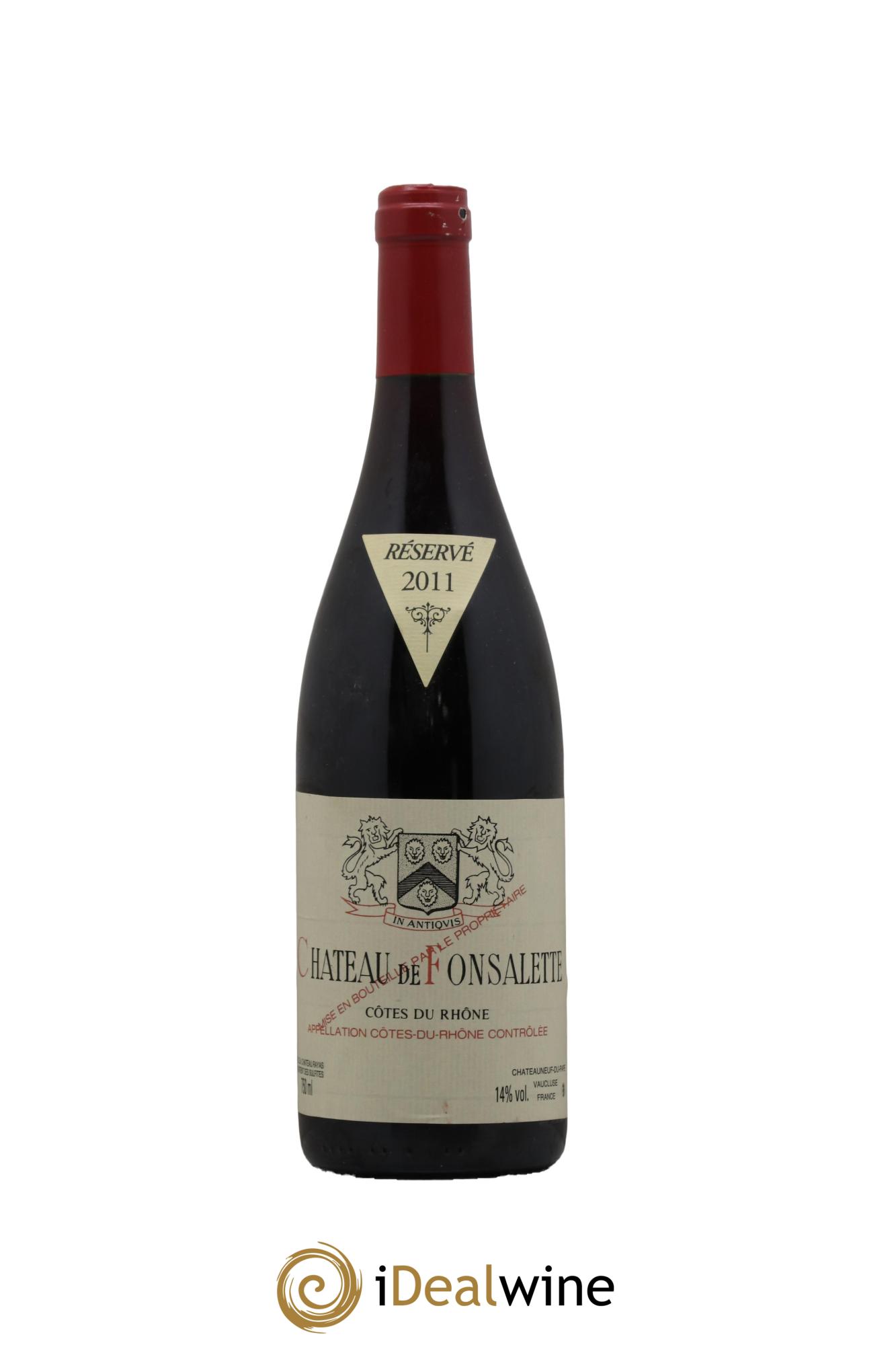 Côtes du Rhône Château de Fonsalette Emmanuel Reynaud  2011 - Lot de 1 bouteille - 0