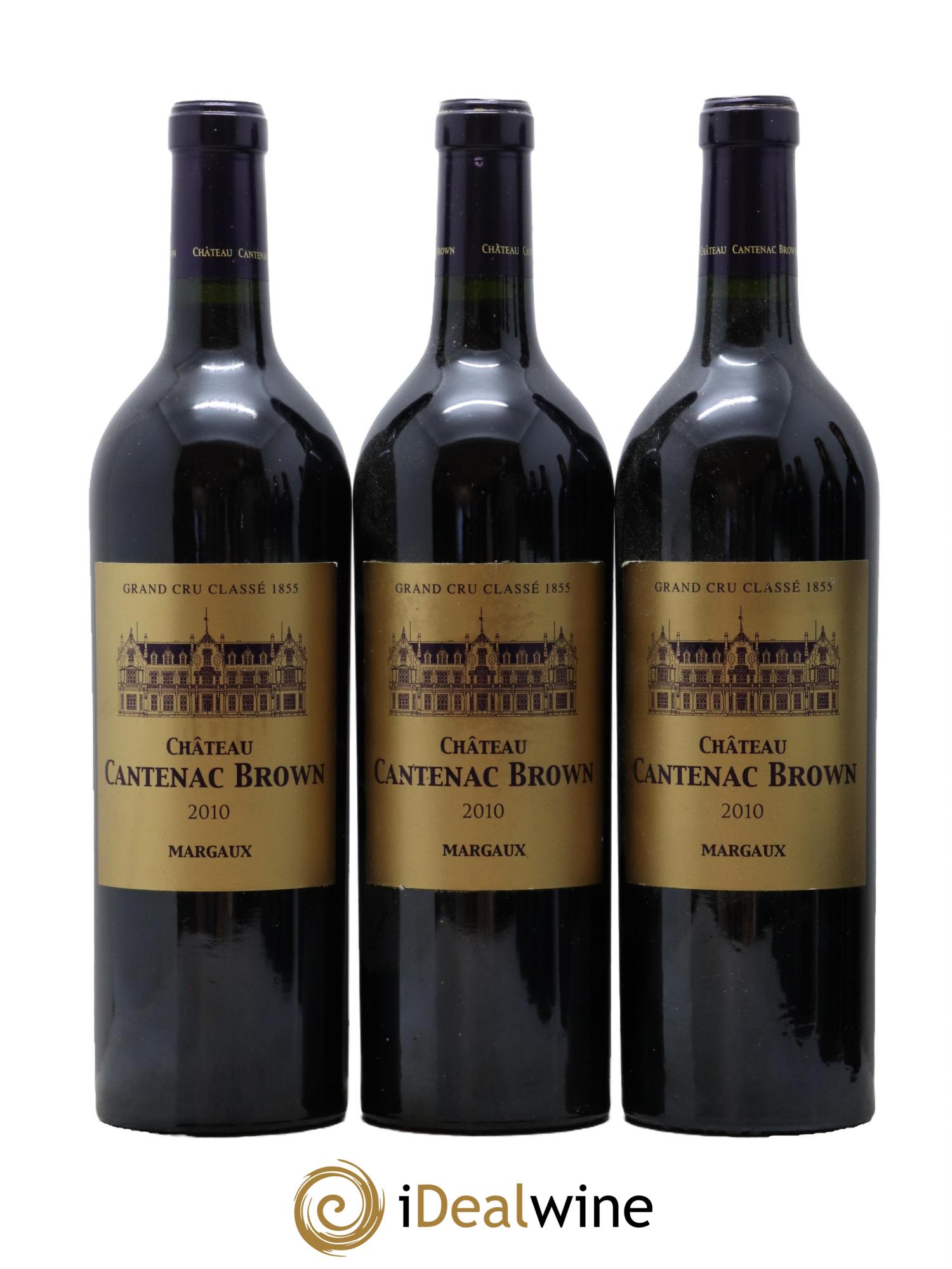 Château Cantenac Brown 3ème Grand Cru Classé 2010 - Lot de 3 bouteilles - 0