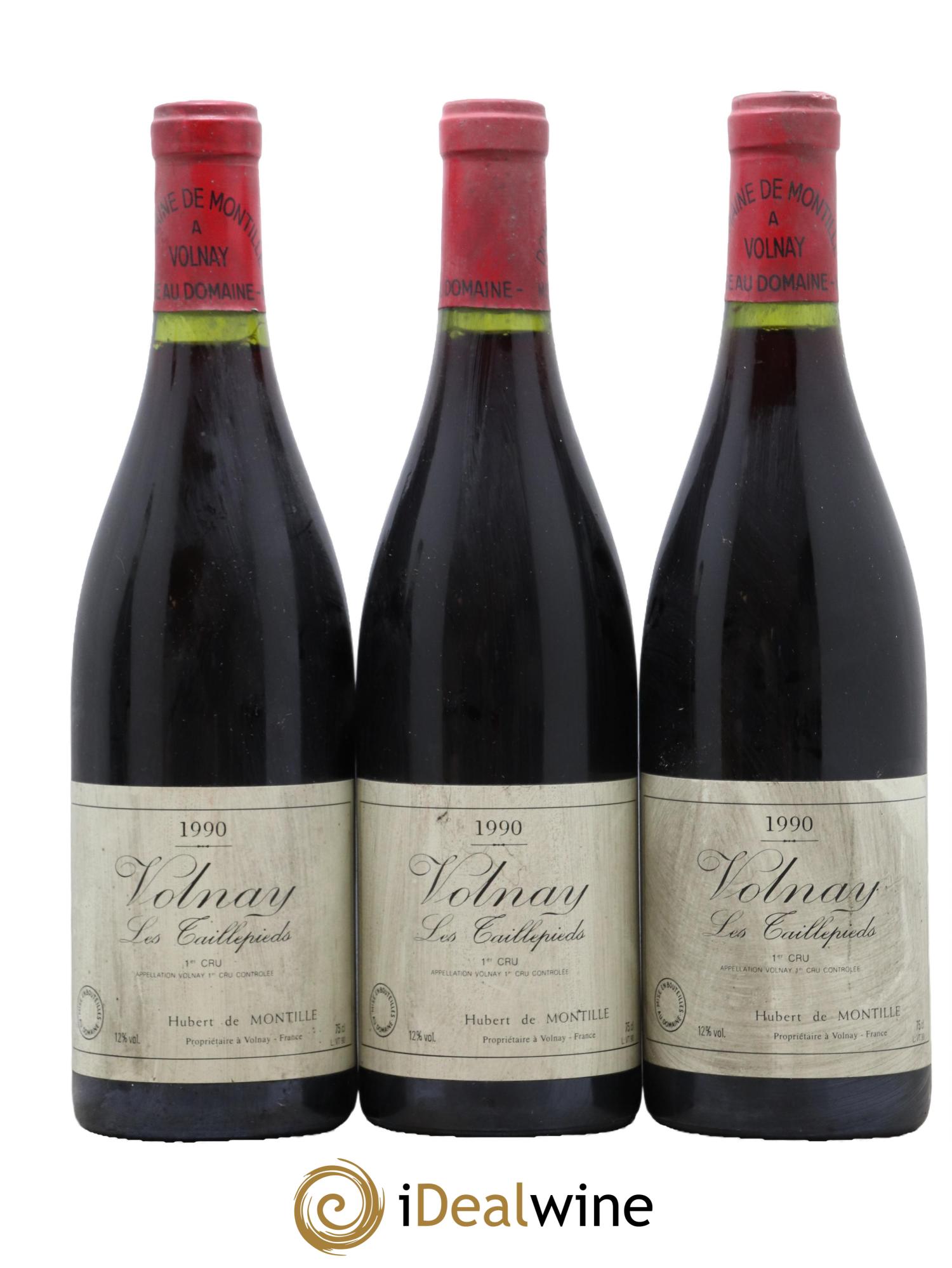 Volnay 1er Cru Les Taillepieds De Montille (Domaine) 1990 - Lot de 3 bouteilles - 0