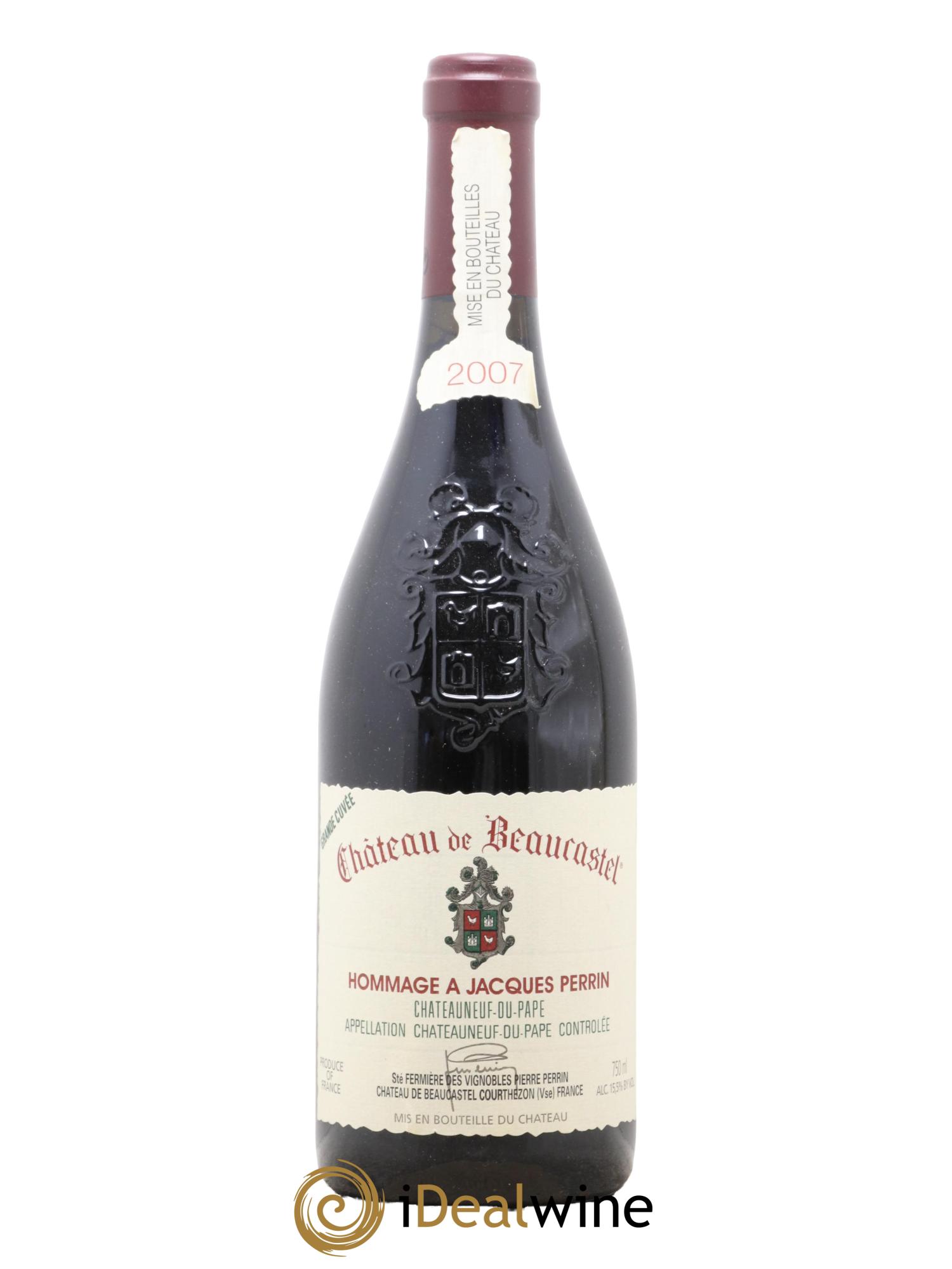 Châteauneuf-du-Pape Château de Château de Beaucastel Hommage à Jacques Perrin Famille Perrin 2007 - Lotto di 1 bottiglia - 0