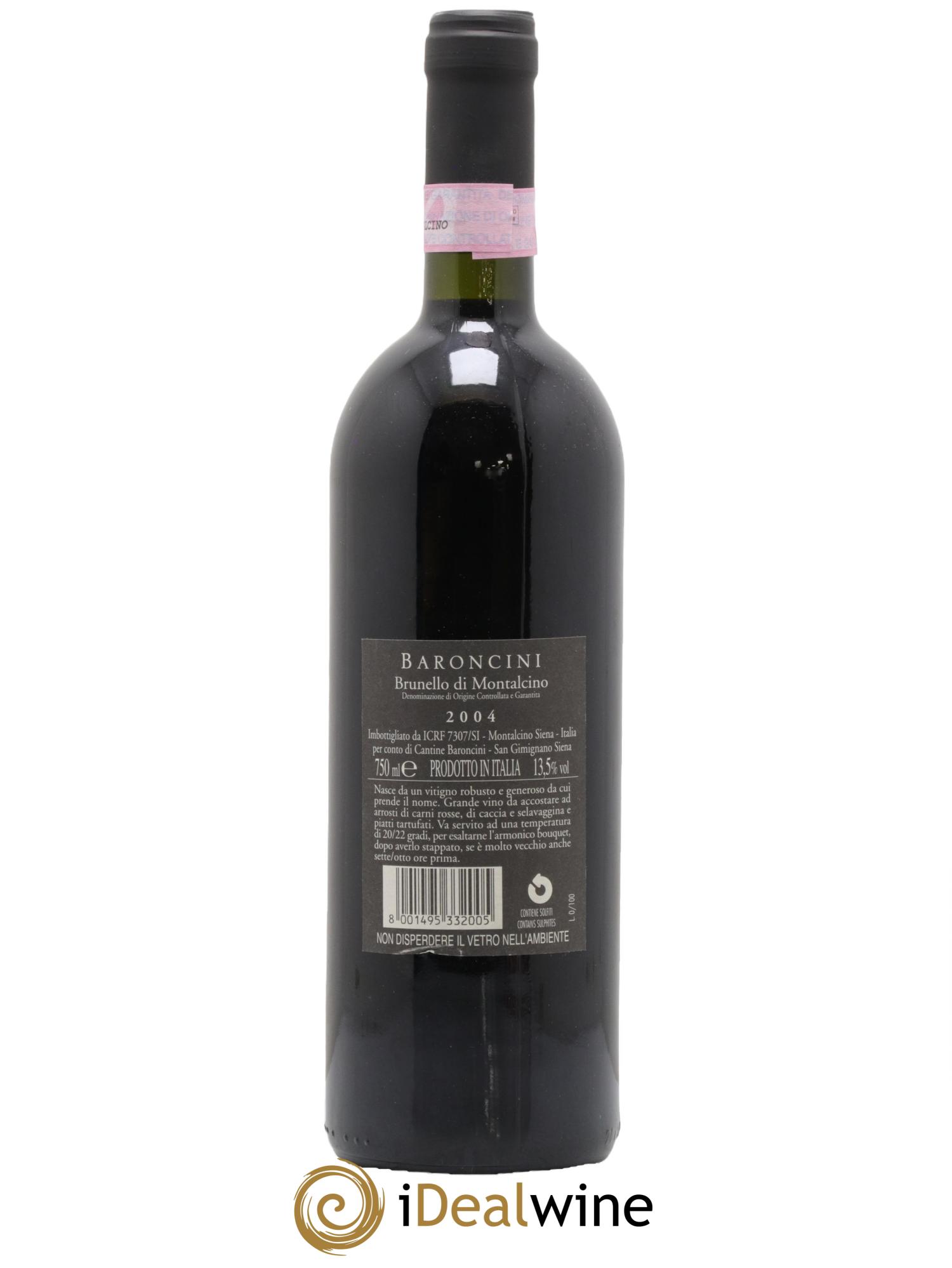 Brunello di Montalcino DOCG Baroncini IL Bosso 2004 - Posten von 1 Flasche - 1