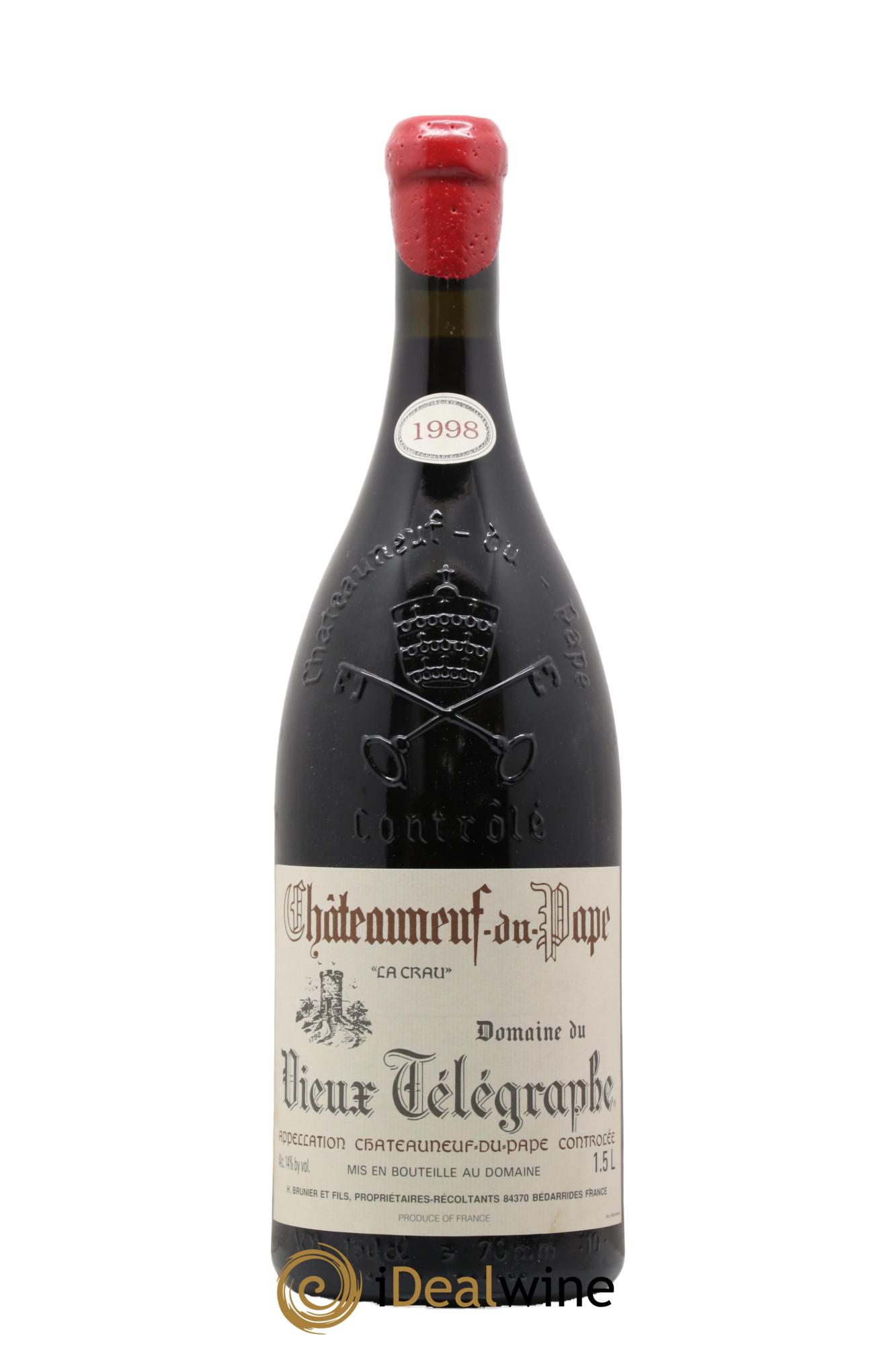 Châteauneuf-du-Pape Vieux Télégraphe (Domaine du) Vignobles Brunier 1998 - Lotto di 1 magnum - 0