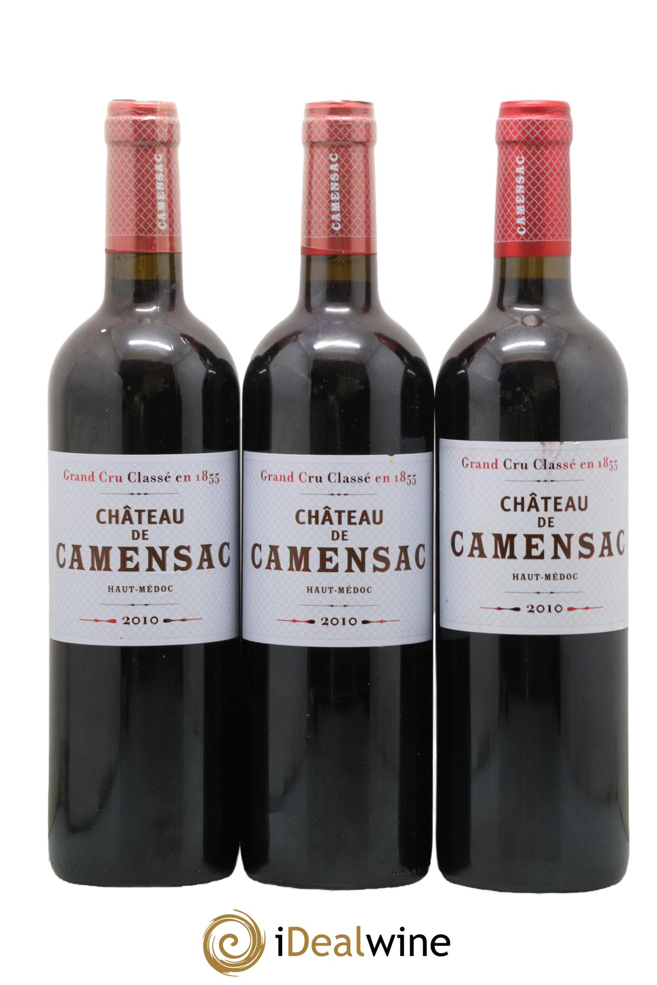 Château Camensac 5ème Grand Cru Classé 2010 - Lotto di 3 bottiglie - 0