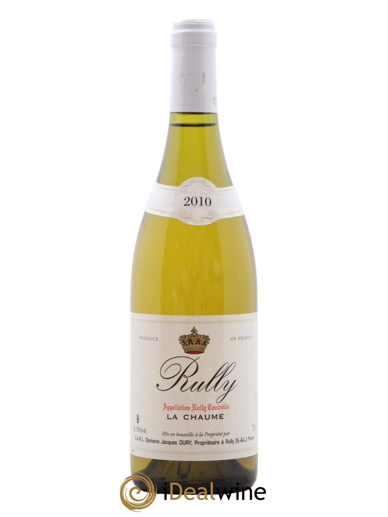 Rully La Chaume Jacques Dury 2010 - Lot de 1 bouteille - 0