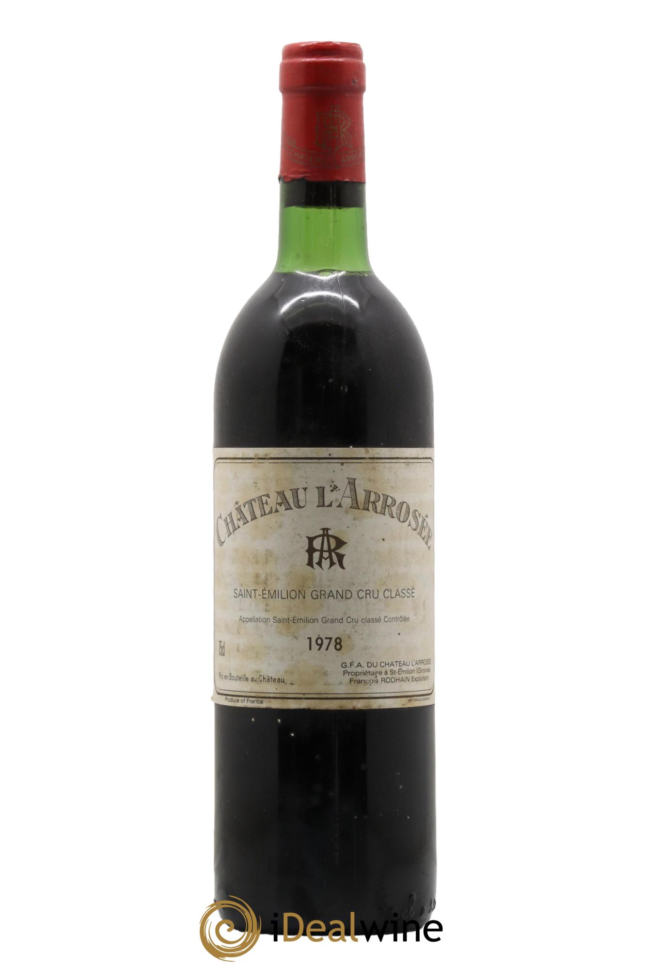 Château l' Arrosée Grand Cru Classé 1978 - Posten von 1 Flasche - 0