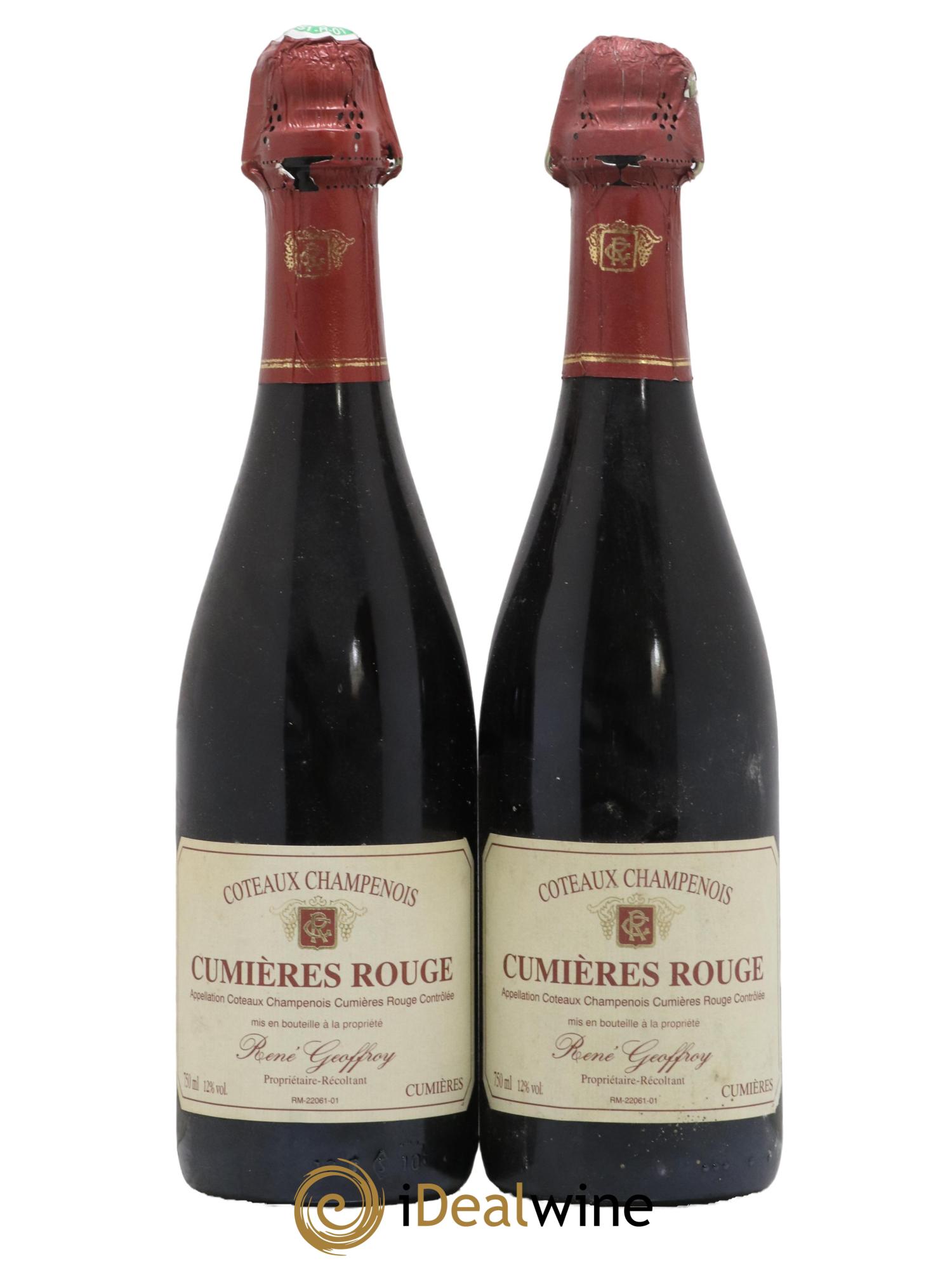 Coteaux Champenois Cumieres Domaine Rene Geoffroy - Lot de 2 bouteilles - 0